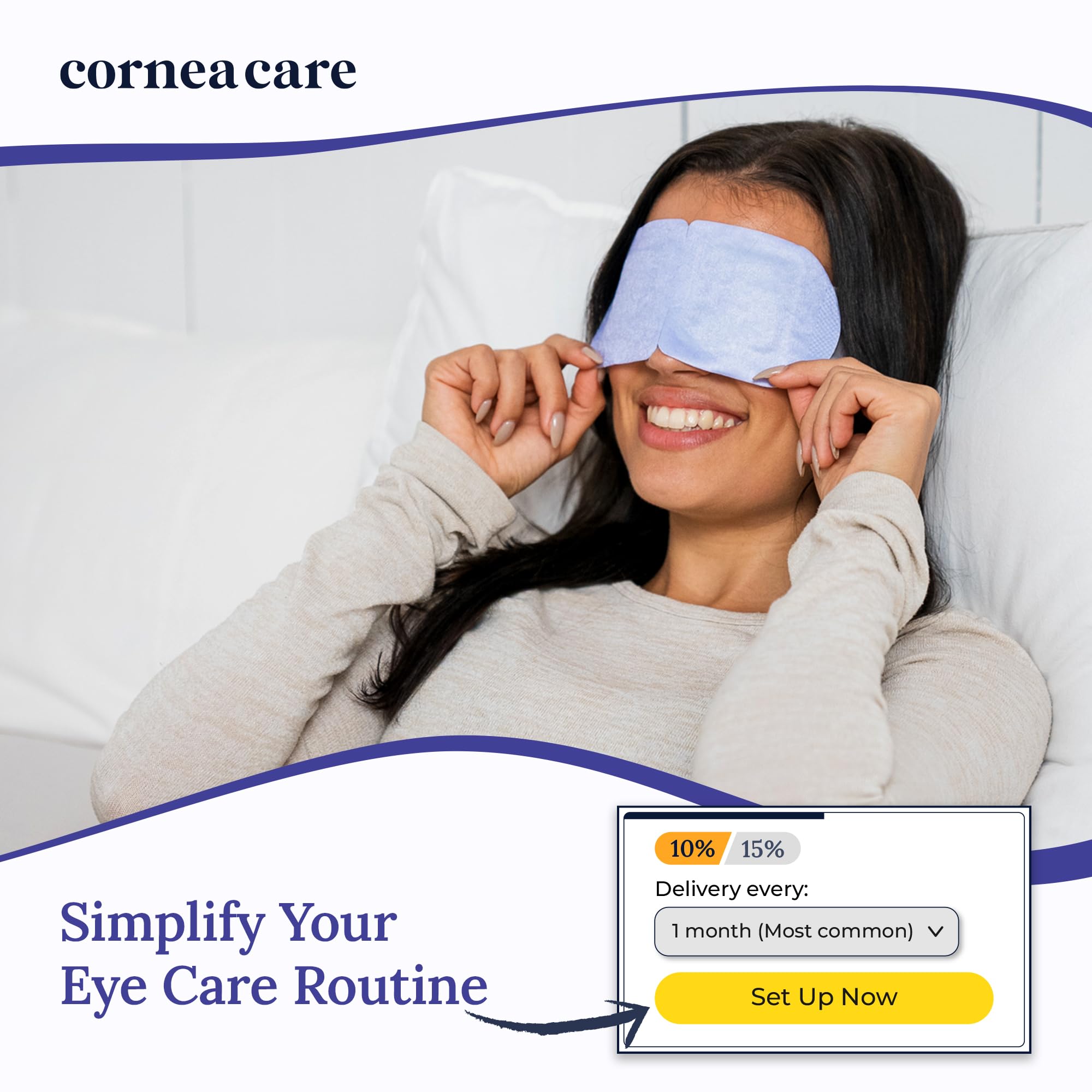 CorneaCare Rest: Self Heating Warm Compress for Dry Eyes | Heated Eye Mask for Fast Relief | No Microwave or Washcloth Needed | Travel Ready | 30 Count