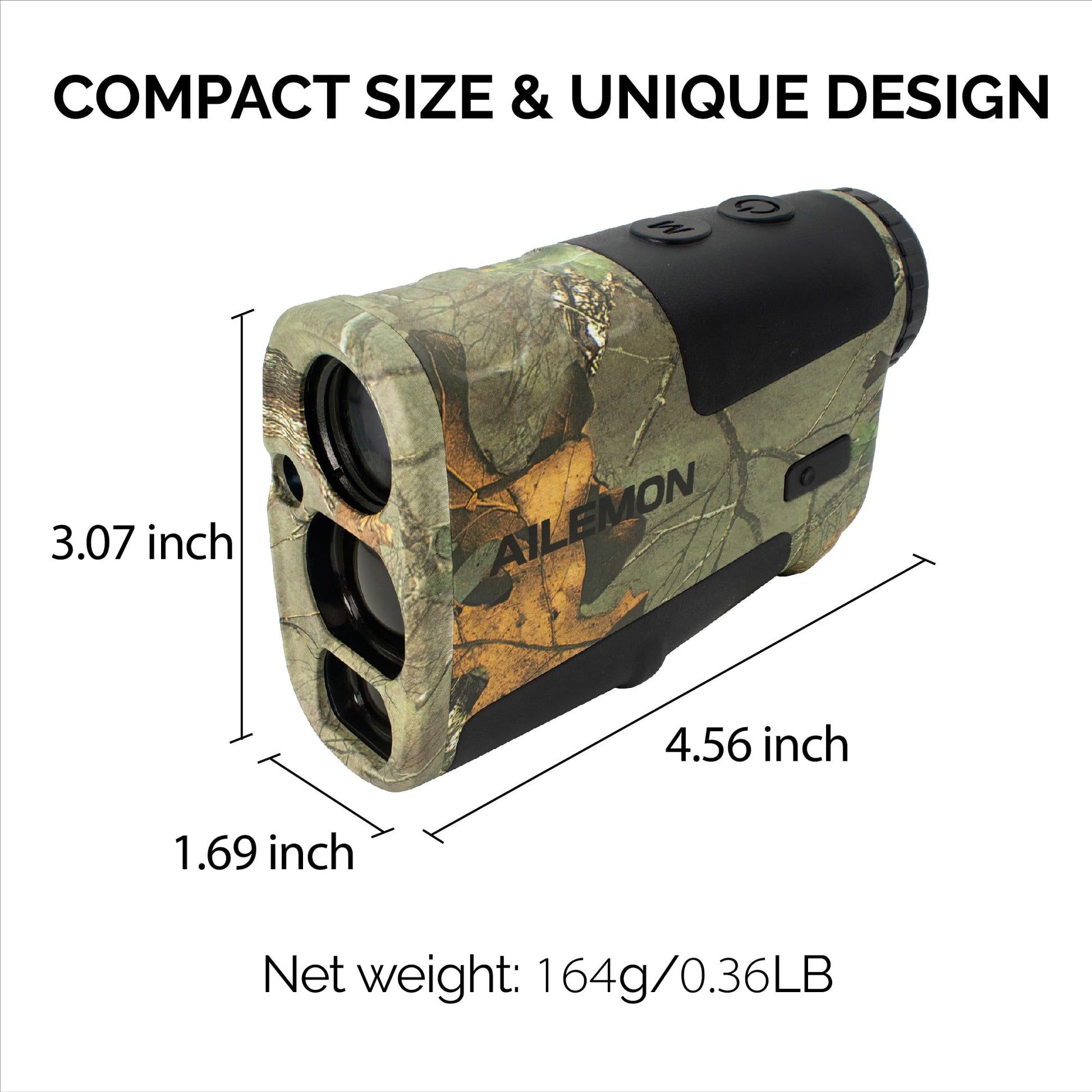 AILEMON Hunt Rangefinder Laser Range Finder for Hunting Camo 900 Yards Waterproof Archery Rangefinders Multi Functional Distance/Angle/Scan 6X Magnification