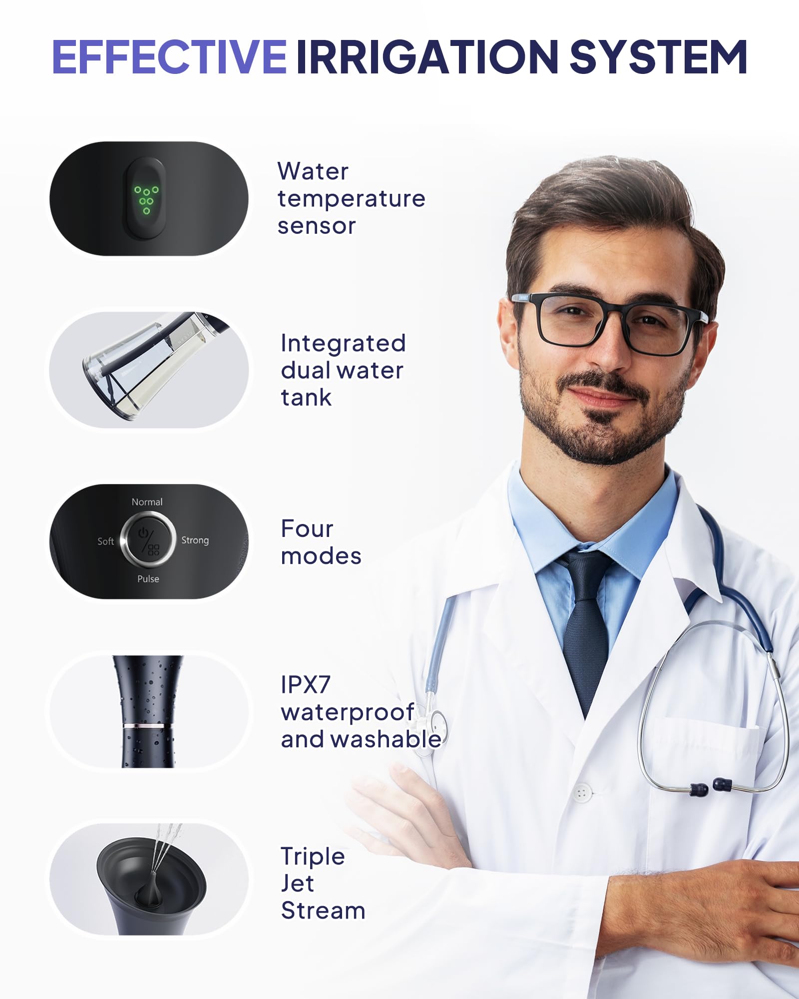 KAUGIC Upgraded Ear Wax Removal with One-Piece Waste Tank, Safe Ear Cleaner with Water Temperature Sensor, FSA/HSA Eligible Effective Ear Irrigation Kit & USB-A to C Cable, IPX7, Black
