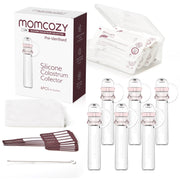 Momcozy Colostrum Collector Reusable Breast Milk Collector with Storage Case and Cotton Wipe, Portable Colostrum Container BPA Free, Multi-Use Collector 5ml-6pcs