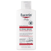 Eucerin Baby Eczema Relief Cream Body Wash, parfümfreies Ekzem Duschgel für Babys mit kolloidalem Hafermehl, 400 ml Flasche