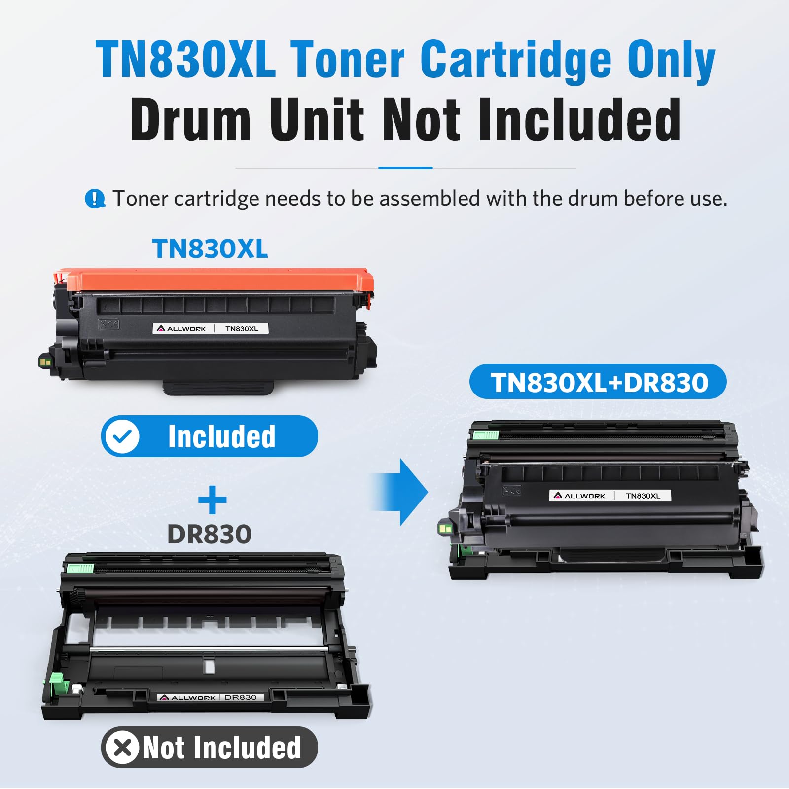 TN830XL Toner Cartridge Compatible Replacement for Brother DCP L2640DW L2647DW HL L2420DW L2460DW L2460DWXL L2465DW L2480DW L2865DW MFC L2820DW L2900DWXL L2980DW (2 Black)