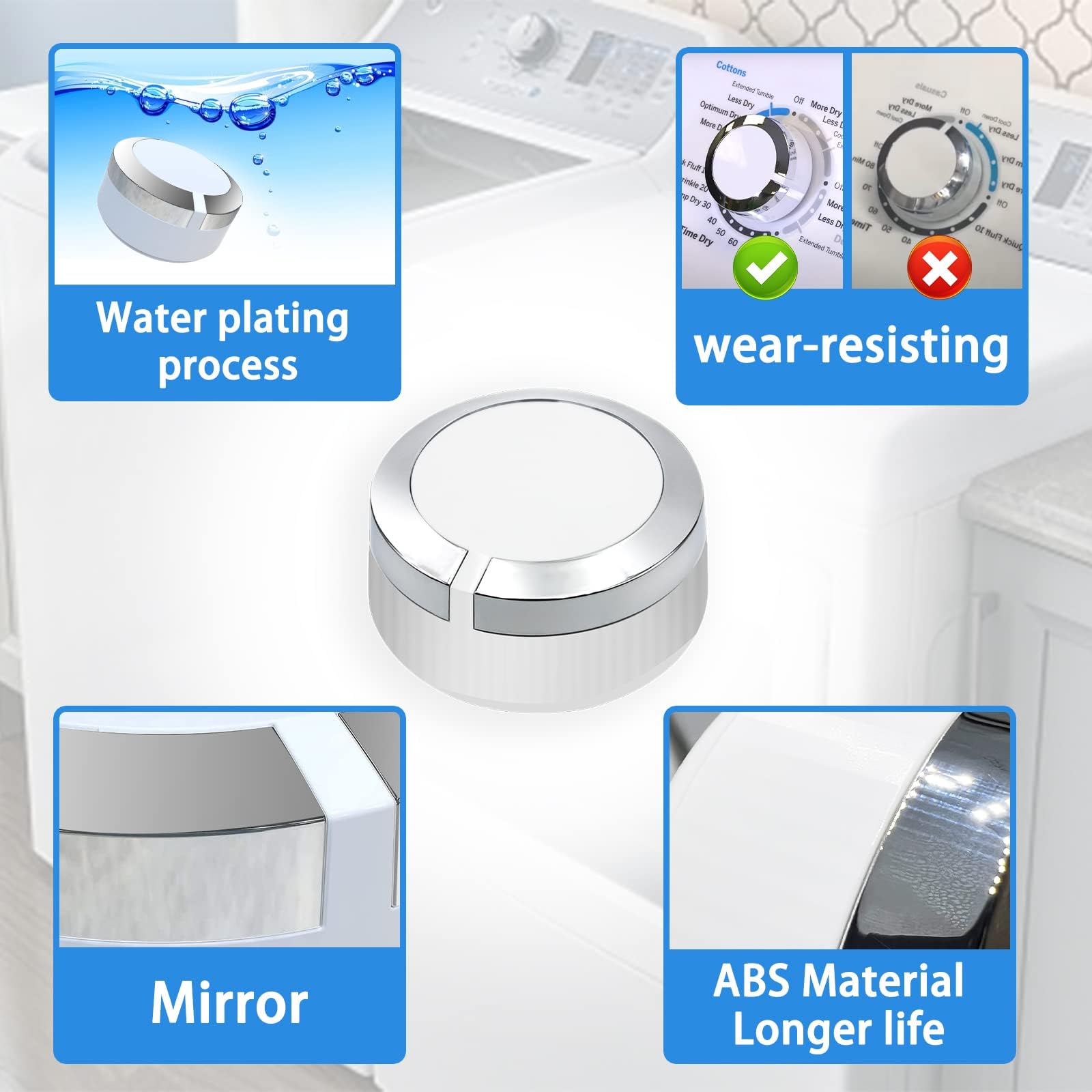 HPUY WE01X24552 Dryer Timer Control Knob Replacement Compatible with GE General Electric Dryer Knob Replacement Models GTD33EASK0WW GTD42EASJ2WW GTD45EASJ2WS GTD42EASJ0WW GTD42GASJ2WW
