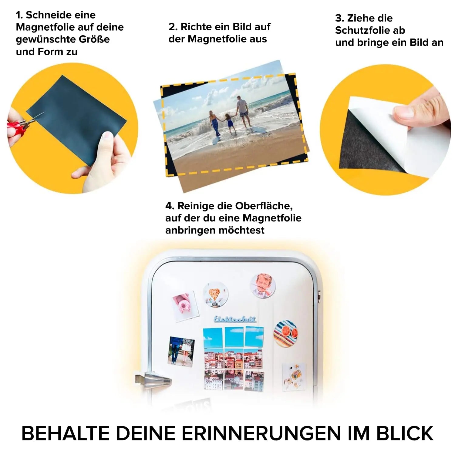 Magnetic Sheets with Adhesive Backing - 4x6 10 Pack Adhesive Sheets for Magnetic Stickers and Photos - 100% Customizable