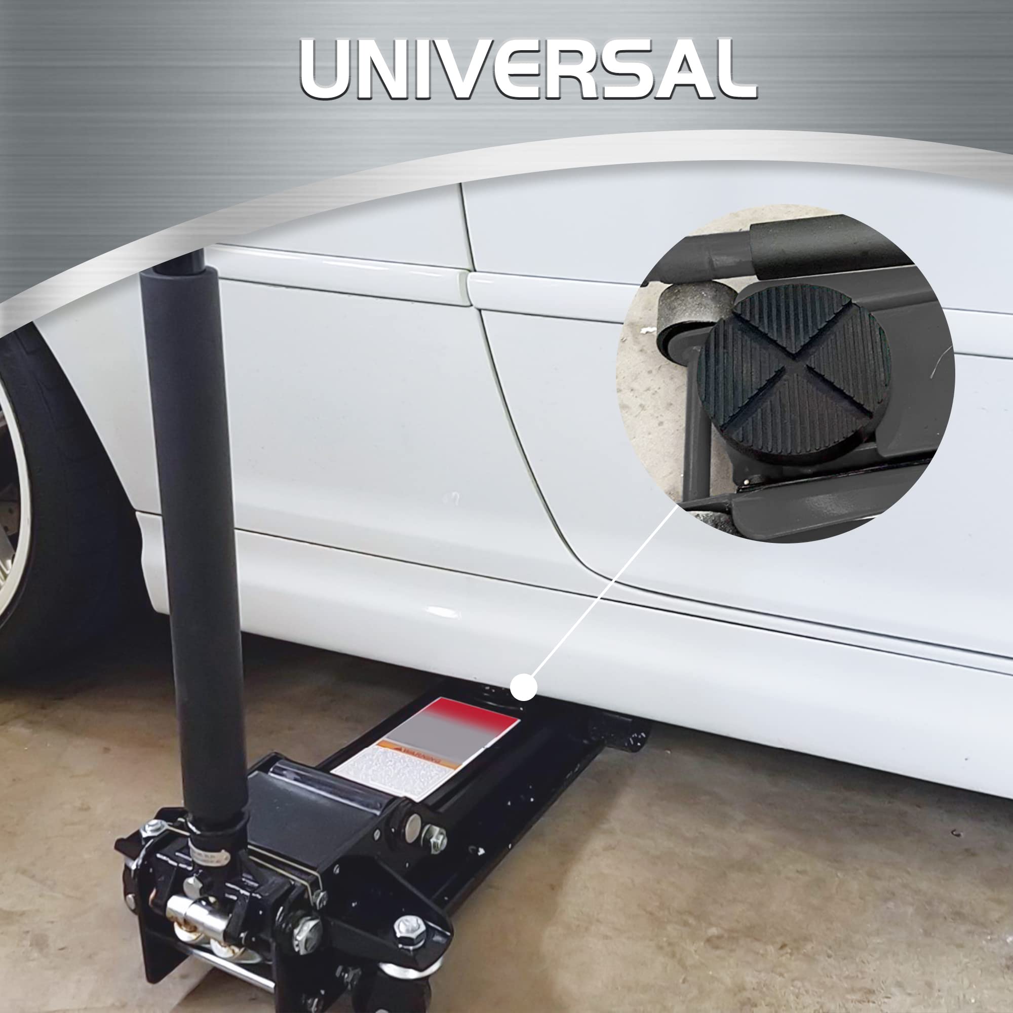 TONDA Floor Jack Rubber Pad, Universal Jack Pad Adapter, Pinch Weld Side Frame Rail Protector, 1 Pack