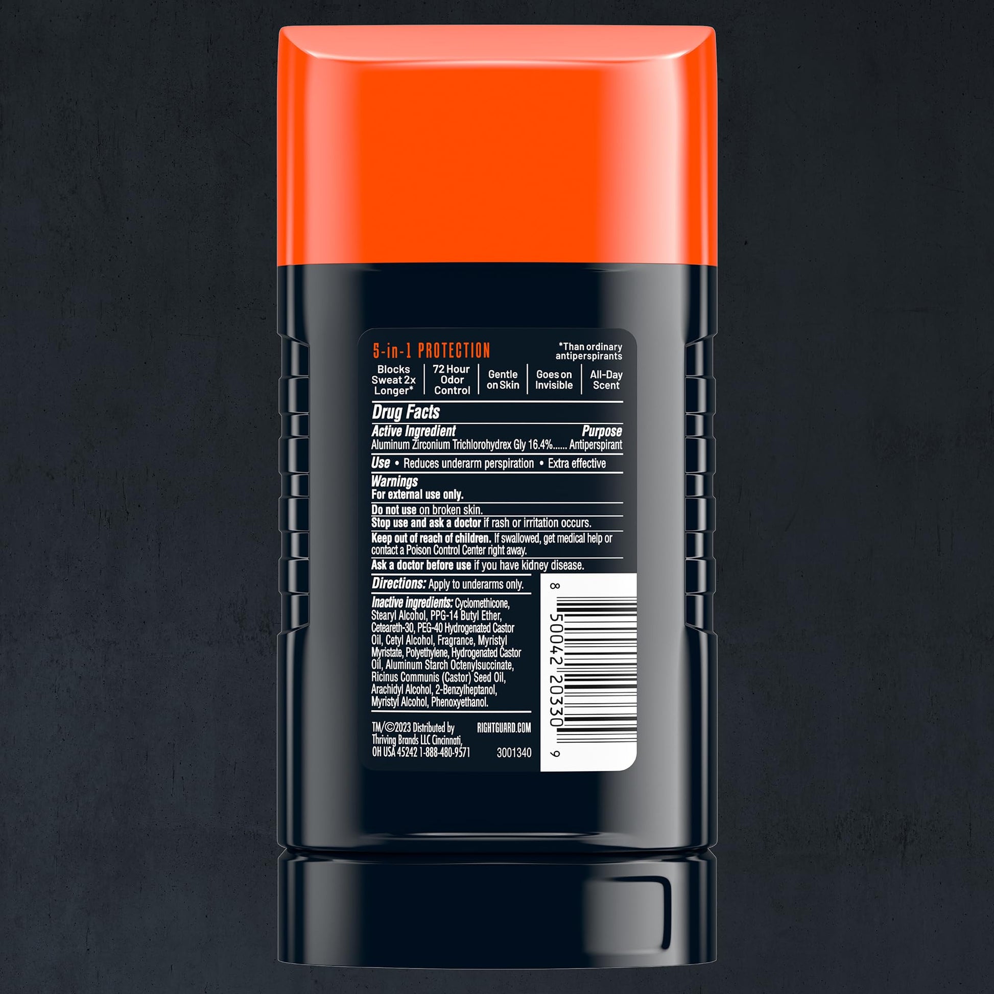 Right Guard Xtreme Defense Invisible Solid Antiperspirant Deodorant, Fresh Blast Scent - 5-in-1 Deodorant Men Can Trust, 72-Hour Odor Control, 2.6 oz (4 Pack)