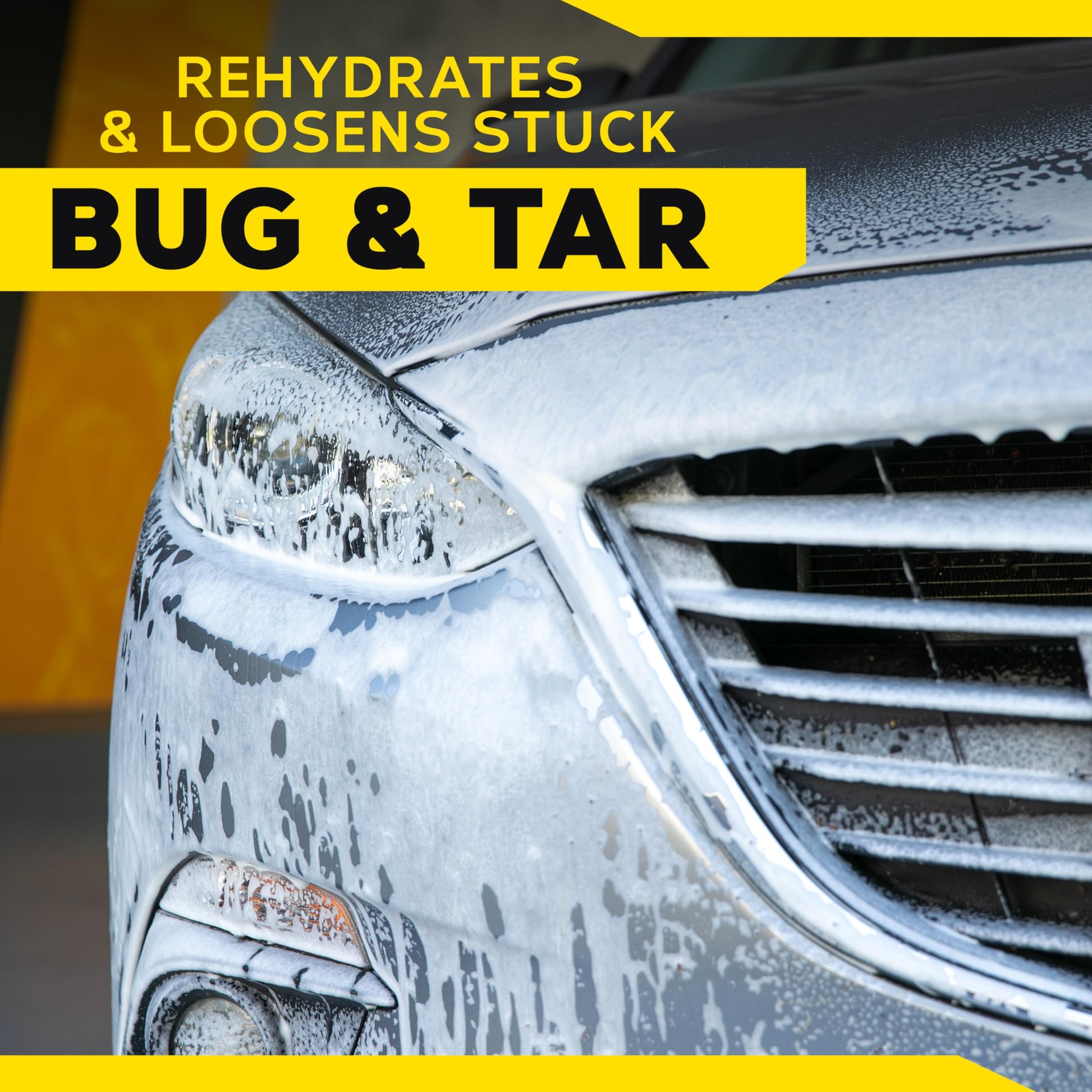 Meguiar's Heavy Duty Bug & Tar Remover, Quick Bug and Tar Remover Spray for Detailing, Pro Strength Clear Coat Safe Technology with Powerful Foaming Action to Loosen Stuck Bugs, 15 Oz