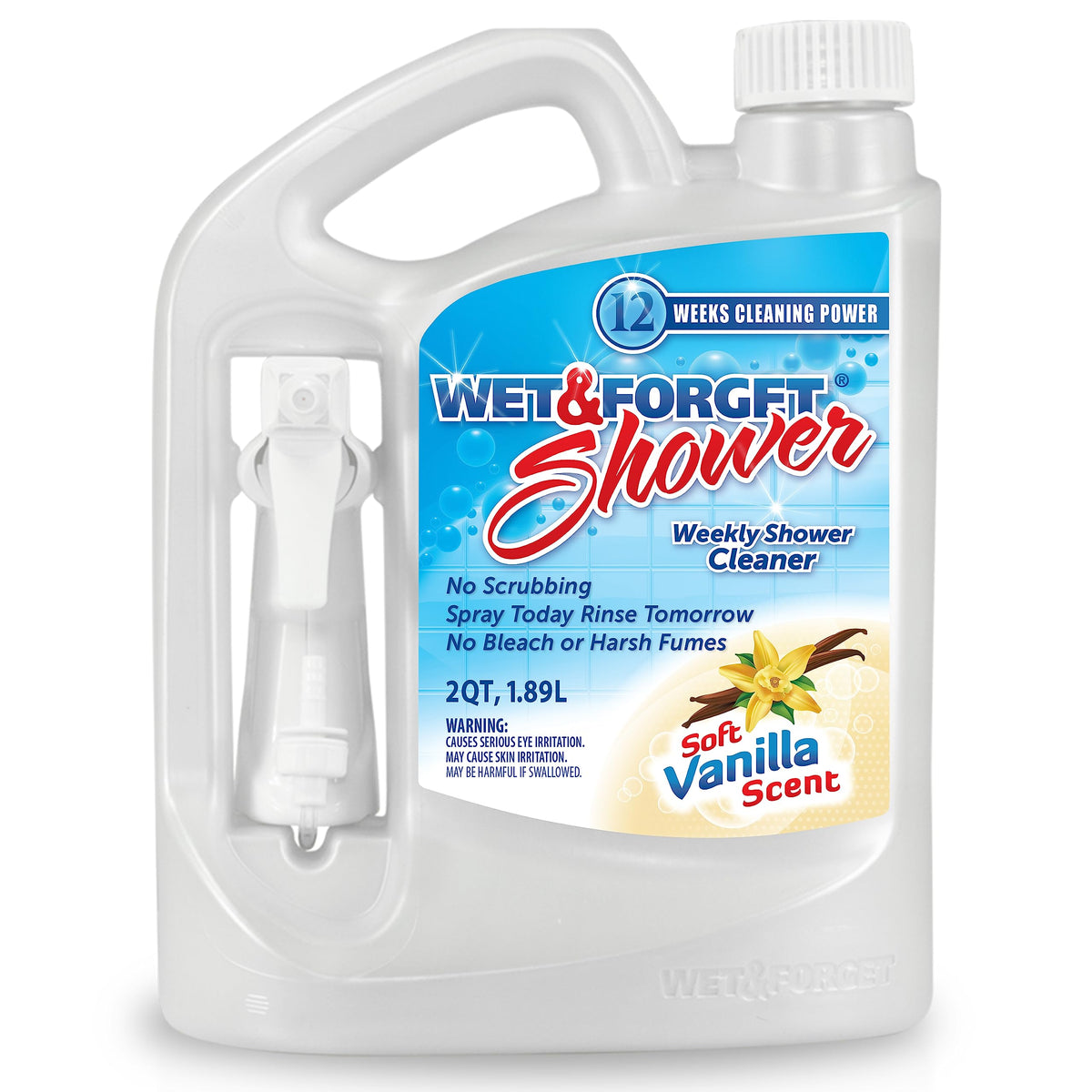 منظف الاستحمام Wet & Forget، يُستخدم أسبوعياً ولا يتطلب الفرك، تركيبة خالية من المبيضات، 64 أونصة (عبوة من قطعة واحدة)