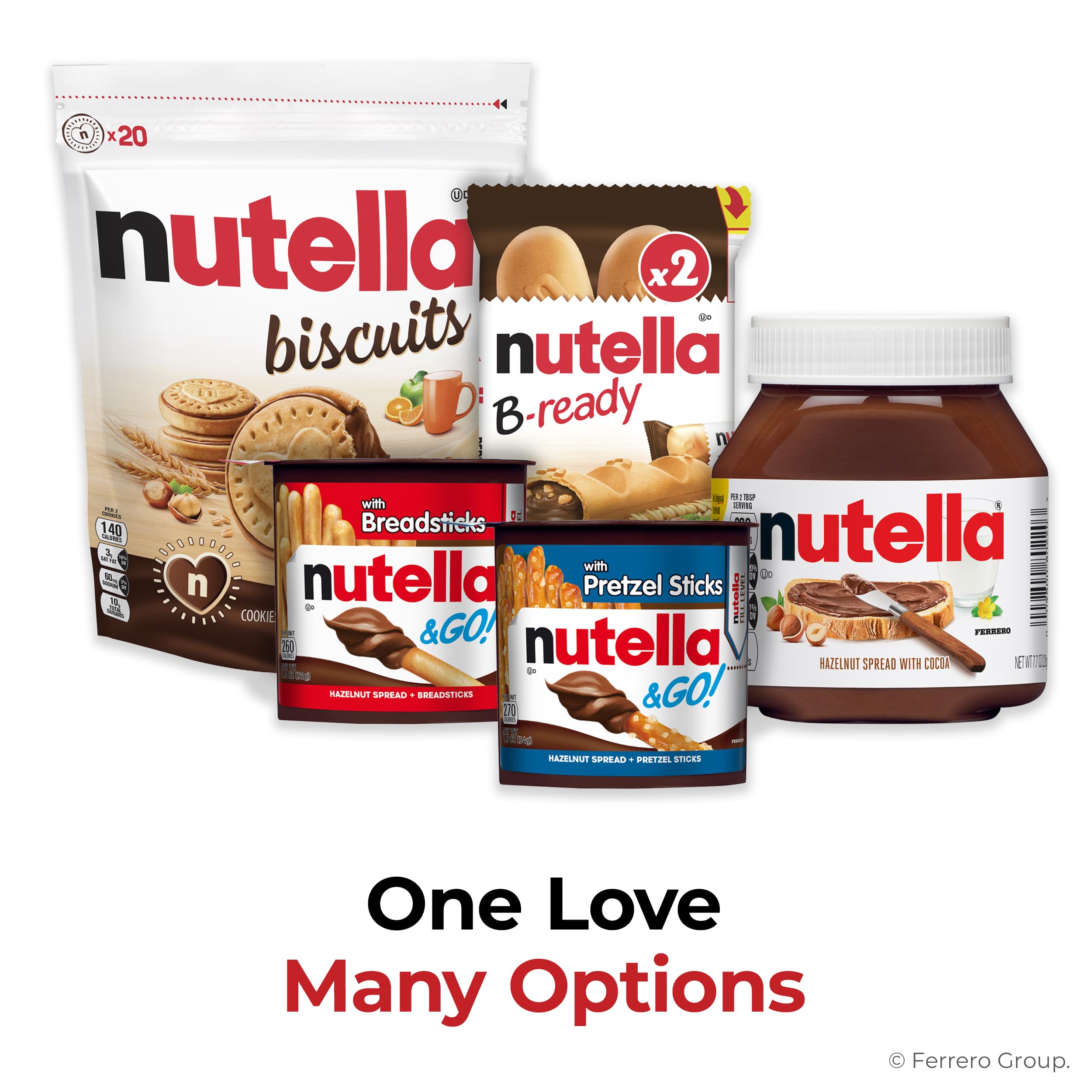 Nutella & GO! Bulk 24 Pack, Hazelnut and Cocoa Spread with Breadsticks, Stocking Stuffers, Snack Cups, 1.8 oz Each