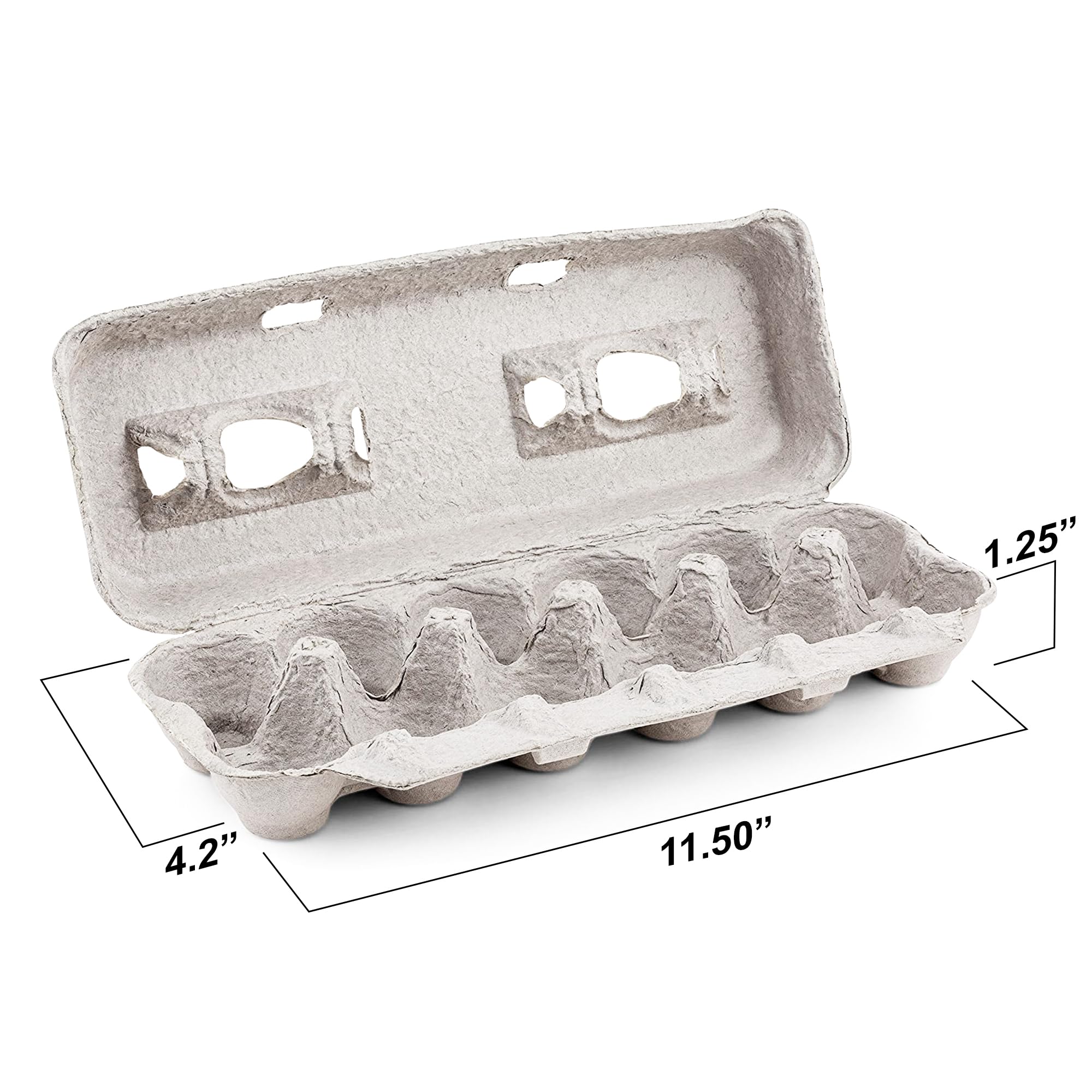MT Products Blank Natural Pulp Egg Cartons Bulk Holds Up to Twelve Eggs - 1 Dozen - Cardboard Material Perfect For Storing Extra Eggs (25 Pieces) - Made in USA