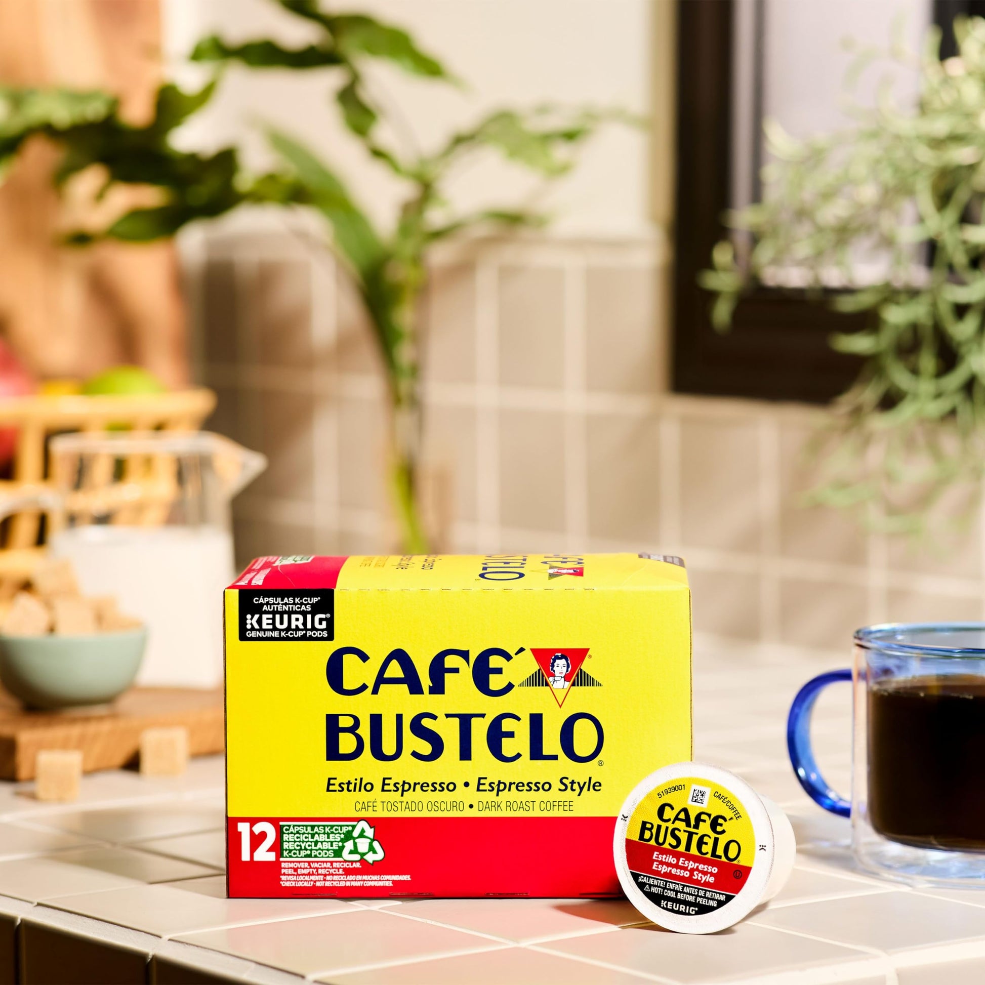 Café Bustelo Espresso Style Dark Roast Coffee, 72 Count Keurig K-Cup Pods