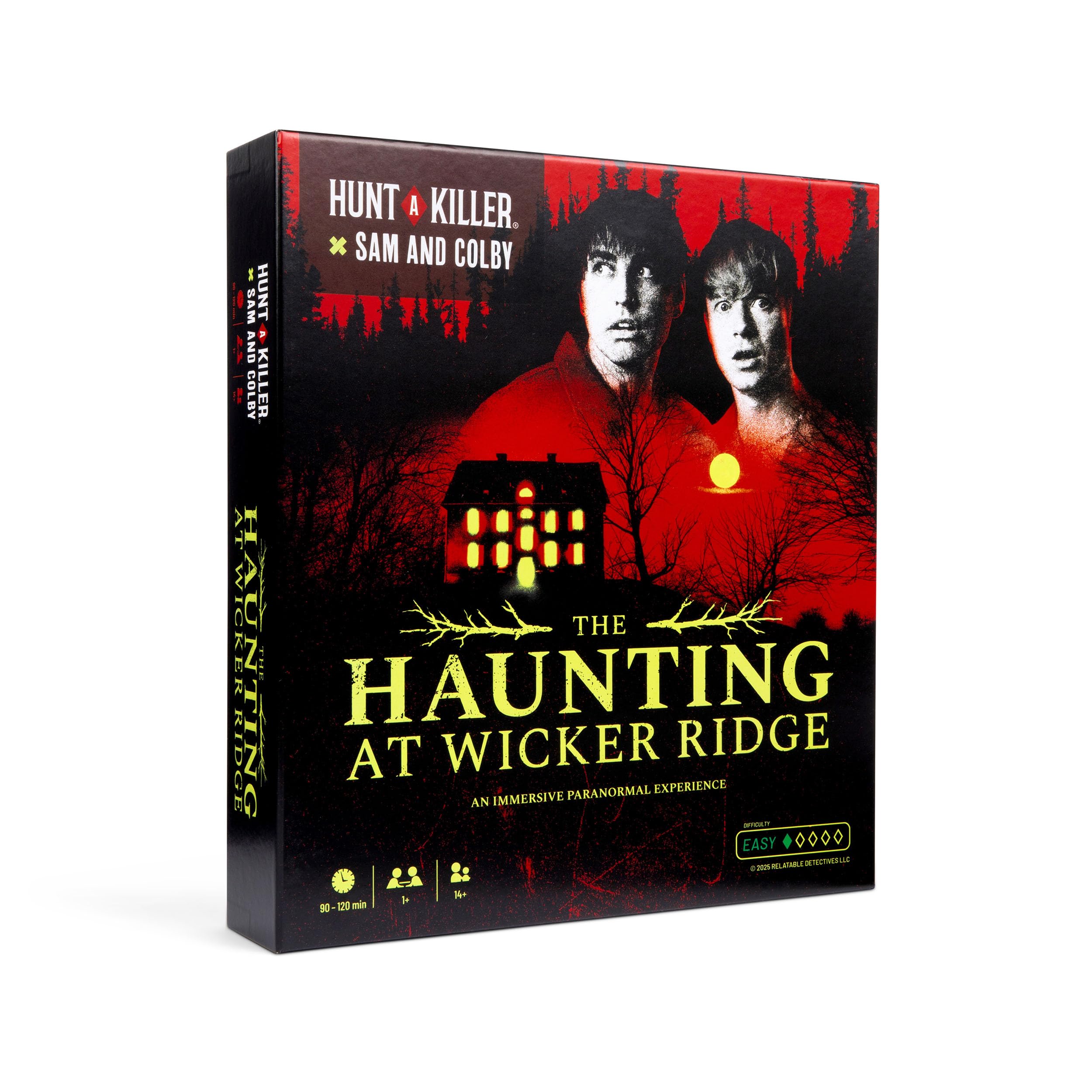 Hunt A Killer x Sam and Colby: The Haunting at Wicker Ridge - Immersive Paranormal Mystery Game, 90-120 Min Playtime, Ages 14+, Perfect for Fans of Ghost Hunting and Supernatural Thrillers