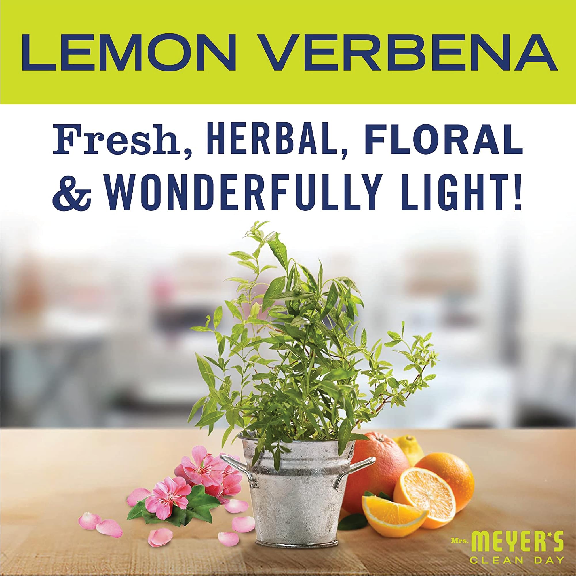 MRS. MEYER'S CLEAN DAY Vinegar Gel Cleaning Spray, Bathroom Use, No-Rinse Formula, Plant-Derived Cleaning Ingredients, Lemon Verbena, 16 Fl Oz, Pack of 1