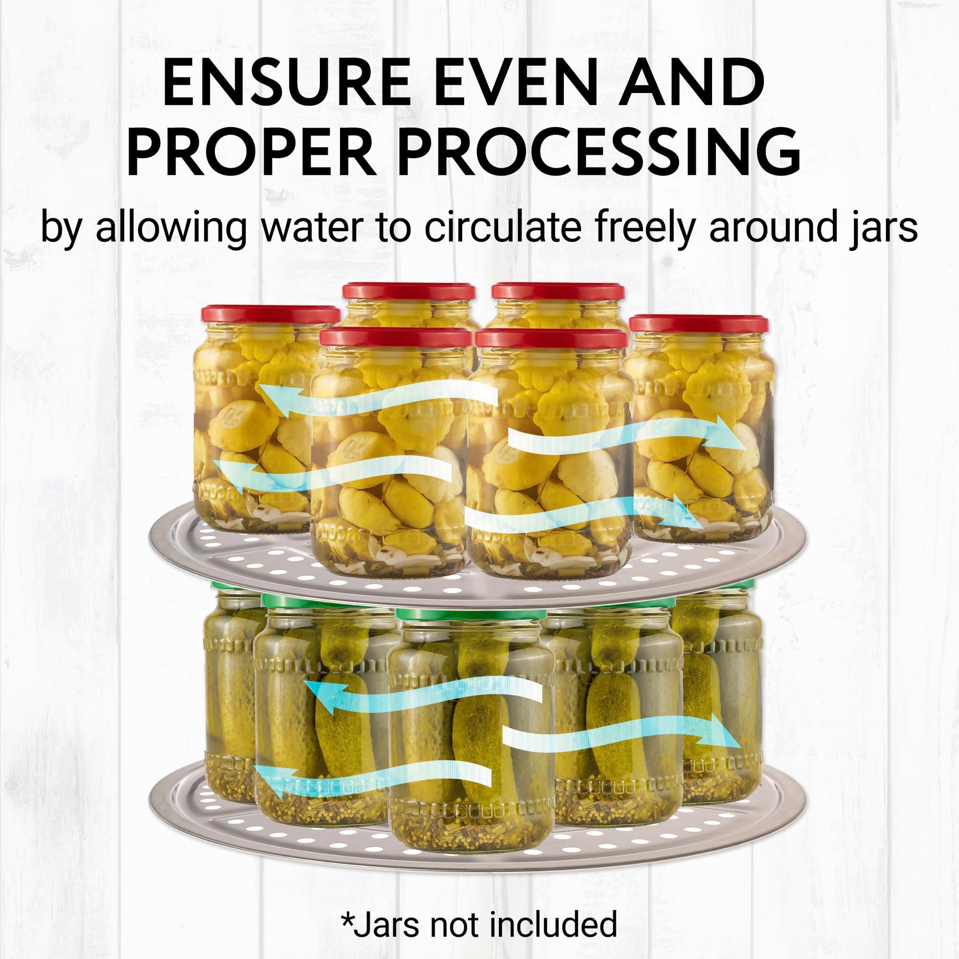 IMPRESA 2-Pack Canning Rack for Pressure Cooker - Stainless Steel - Compatible with Presto, All American Pressure Canner and More - 11 Inch (28cm Canners for Canning)