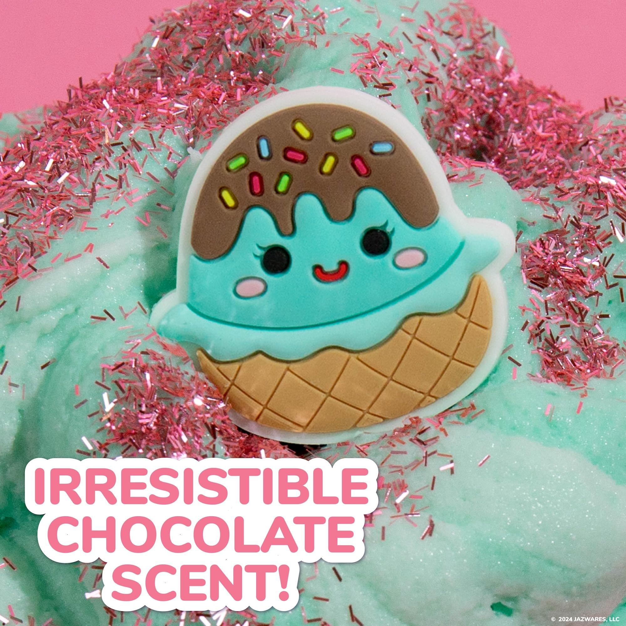 Original Squishmallow Maya The Ice Cream Premium Cloud Slime, Chocolate-Scented, Party Favors for Kids 8-12, Girl Toys 8-10 Years Old, Slime Kit for Girls Ages 8-12, Slime for Kids