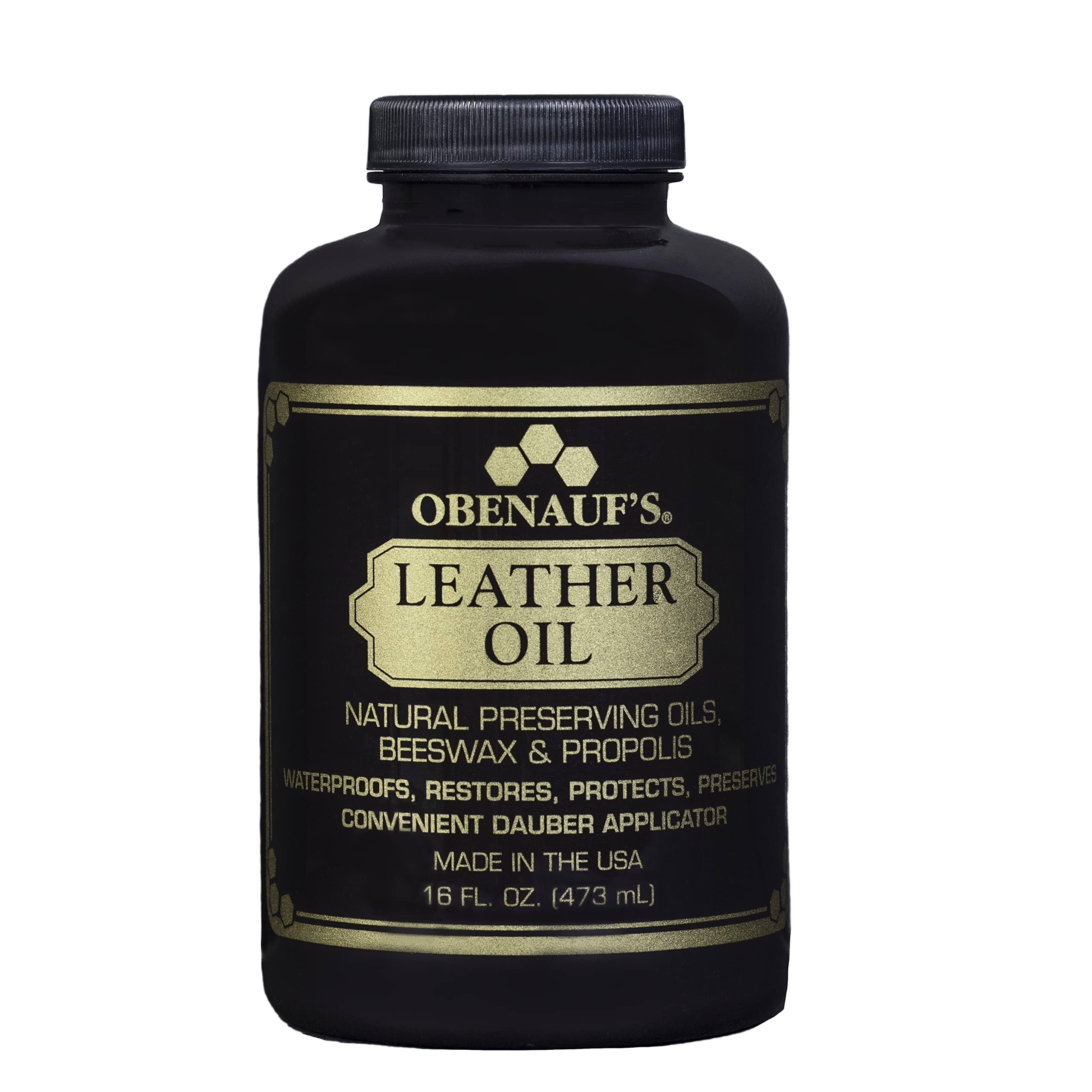 Obenauf's Leather Conditioner - Leather Oil (16oz) - Restore and Protect Leather Boots, Jackets, Purses as Well as Car Leather, Leather Furniture and Much More - Made in The USA (with Applicator)