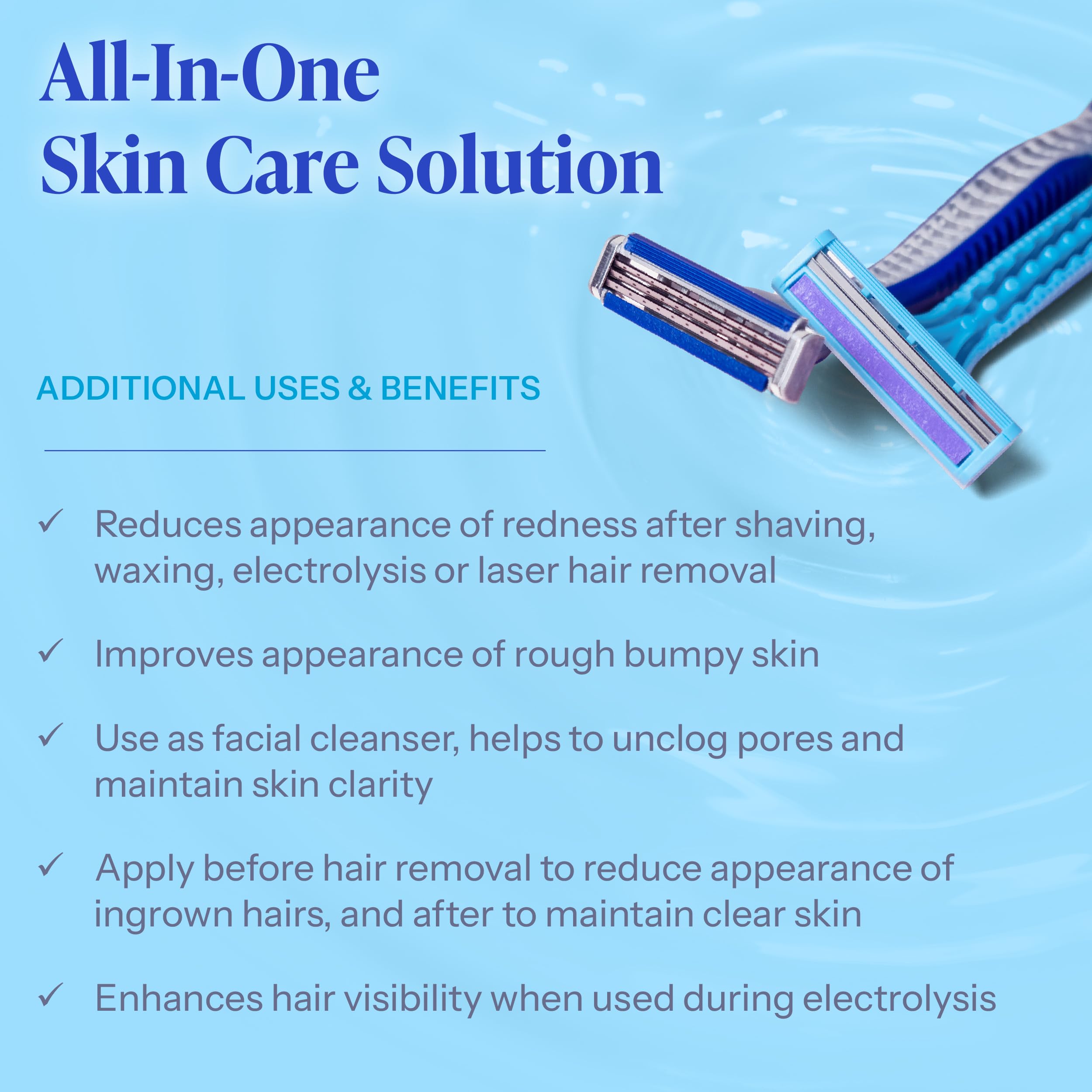 Tend Skin Razor Bump Solution Refillable Roll-On Solution For Unsightly Razor Bumps, Ingrown Hair And Razor Burns, Post Shaving and Waxing Toner for Men and Women, 2.5 Oz