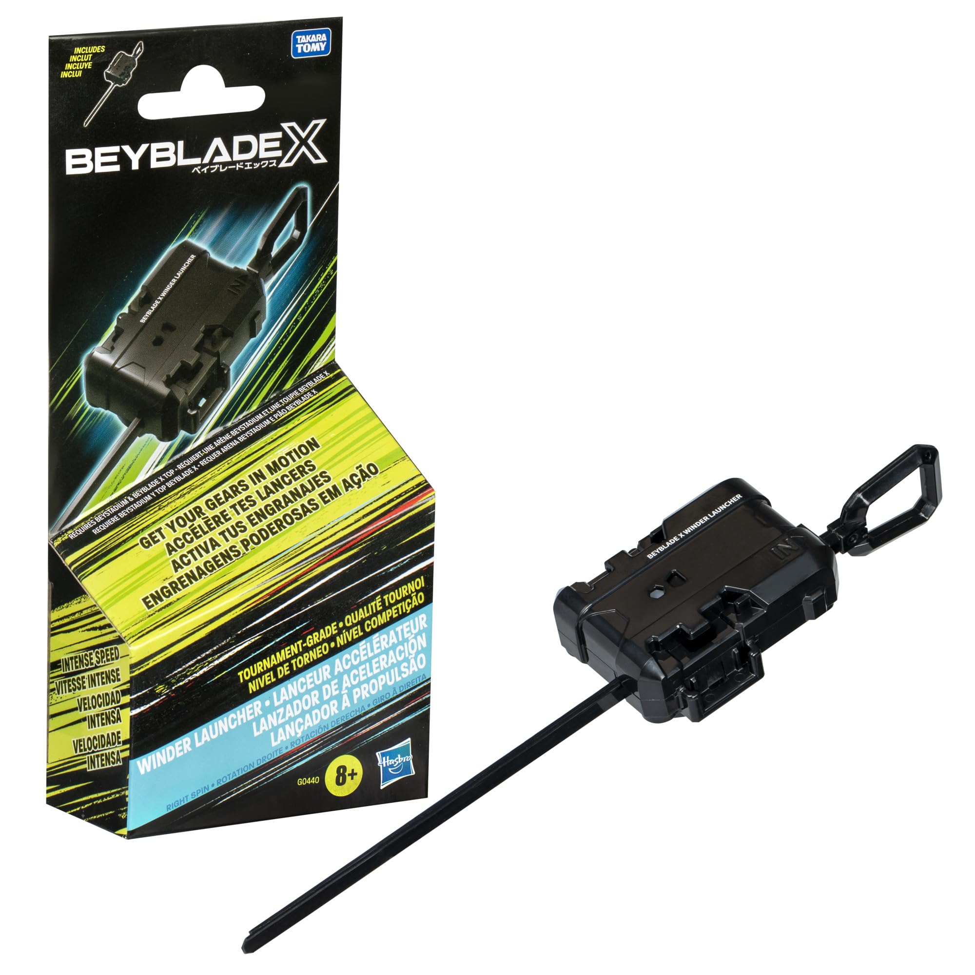 Beyblade X Official Winder Launcher for use with Beylade X Spinning Top Toys and Beystadium; Great Gift for 8 Year Old Boys and Girls