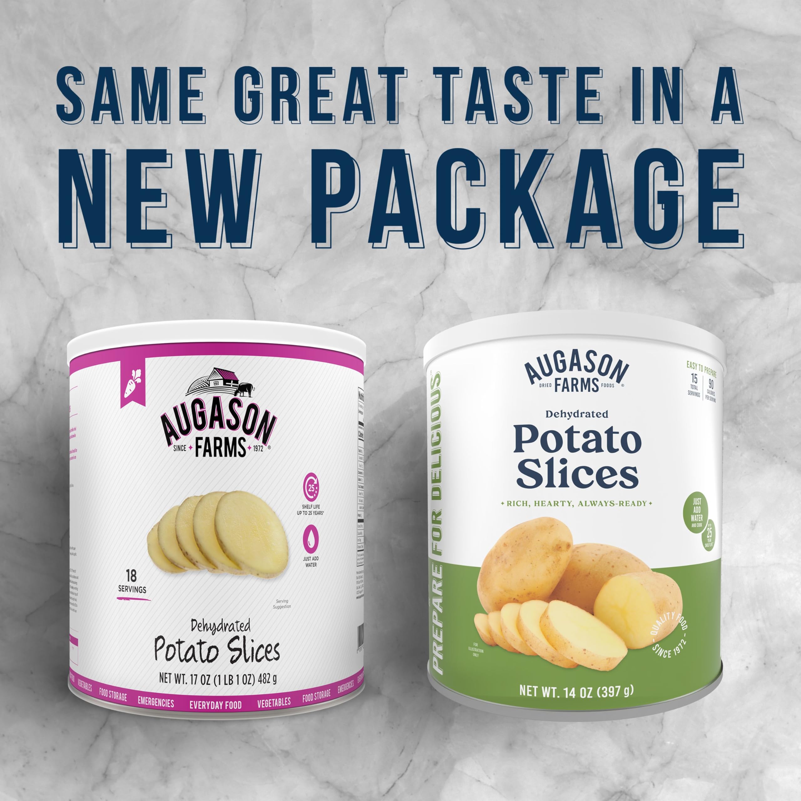 Augason Farms Dehydrated Potato Slices Can, Emergency Food Supply, Everyday Meals (Packaging May Vary)