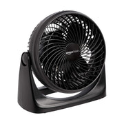 Basics Air Circulator Fan, Desk Fan for Bedroom, Home and Office, With 90-Degree Tilt Head, 3 Speed Settings, Lightweight (3 LBS), 35 Watts, Black, 11.1"W x 6.3"D x 10.9"H