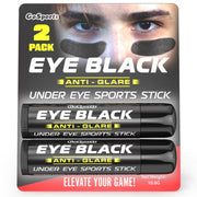 GoSports Anti-Glanz Augen-Schwarz Sport-Stift für Football, Baseball, Softball & Mehr - 2er-Pack Unteraugen-Sportfarbstifte