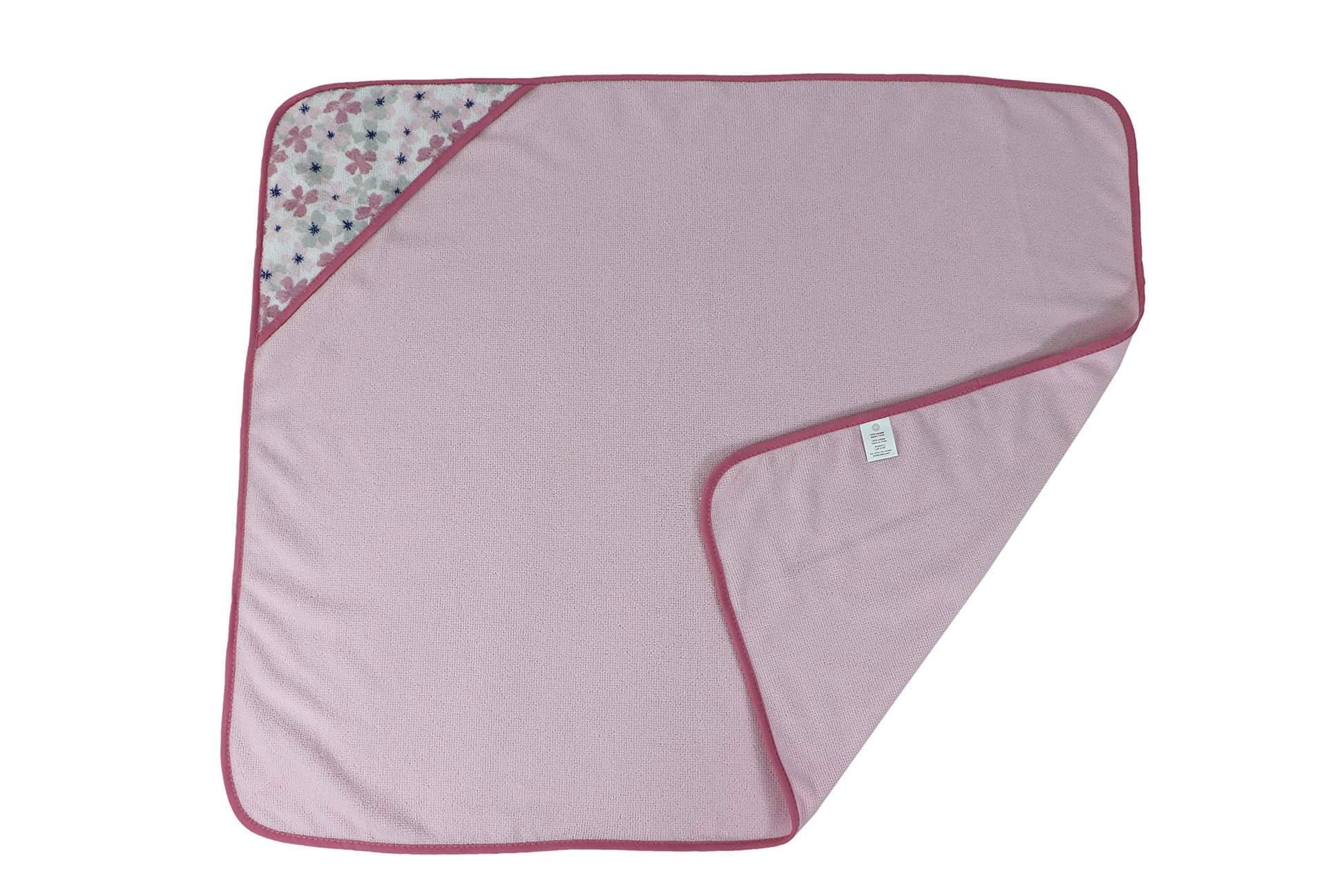 Cudlie Buttons & Stitches Baby Girl 3 Pack Rolled/Carded Hooded Towels in Crisp Blossom Print (GS71728)