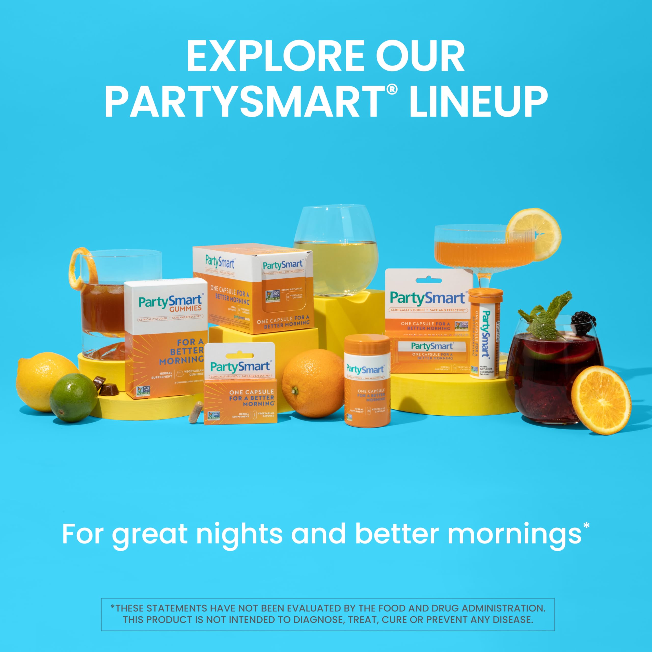 Himalaya PartySmart, 10 Individual Capsules - Alcohol Breakdown Liver Support for a Better Morning After Drinking - Plant Based, Vegan, Non-GMO, Gluten Free, Clinically Studied