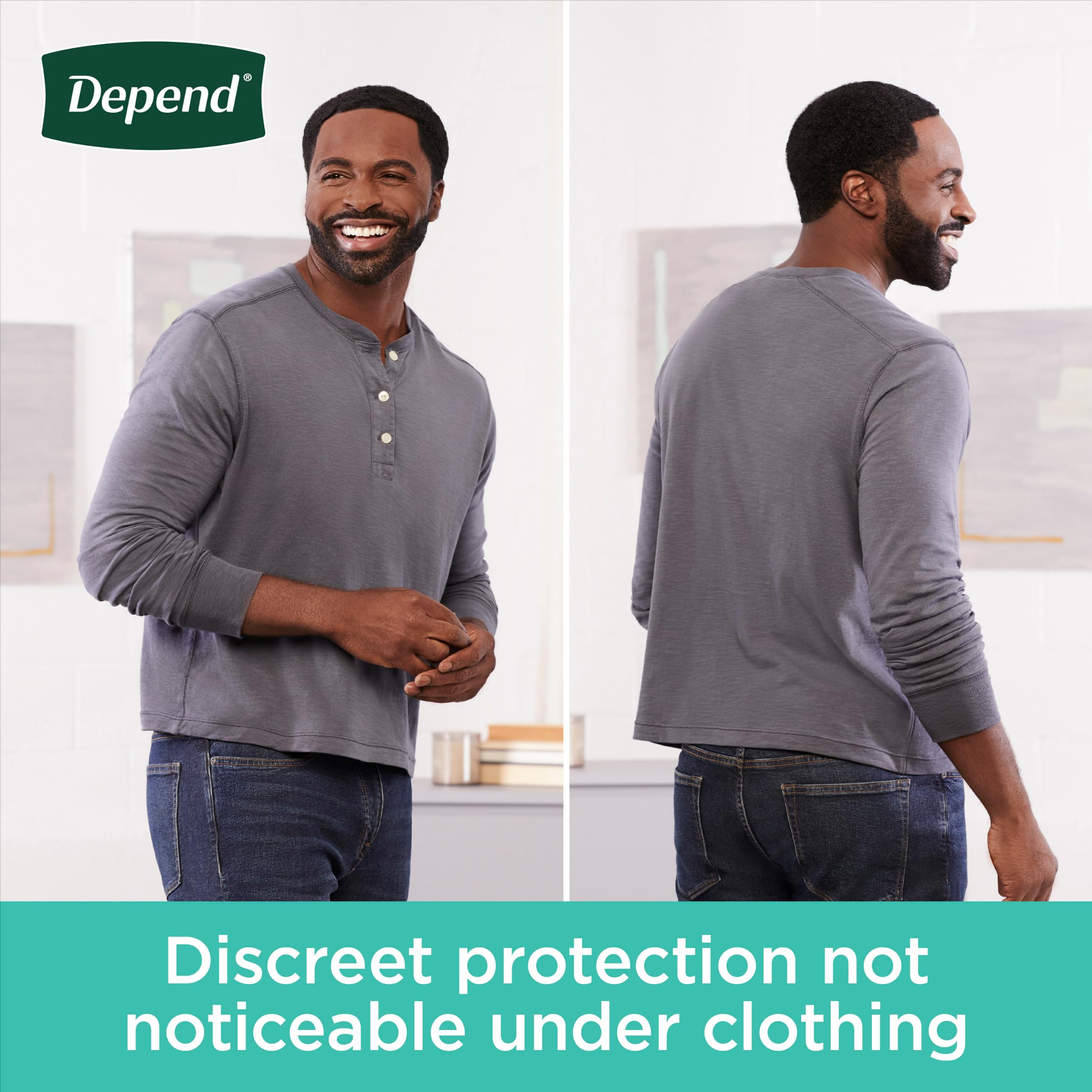 Depend Fresh Protection Adult Incontinence Underwear for Men, Disposable, Maximum, Extra-Large, Grey, 26 Count, Packaging May Vary