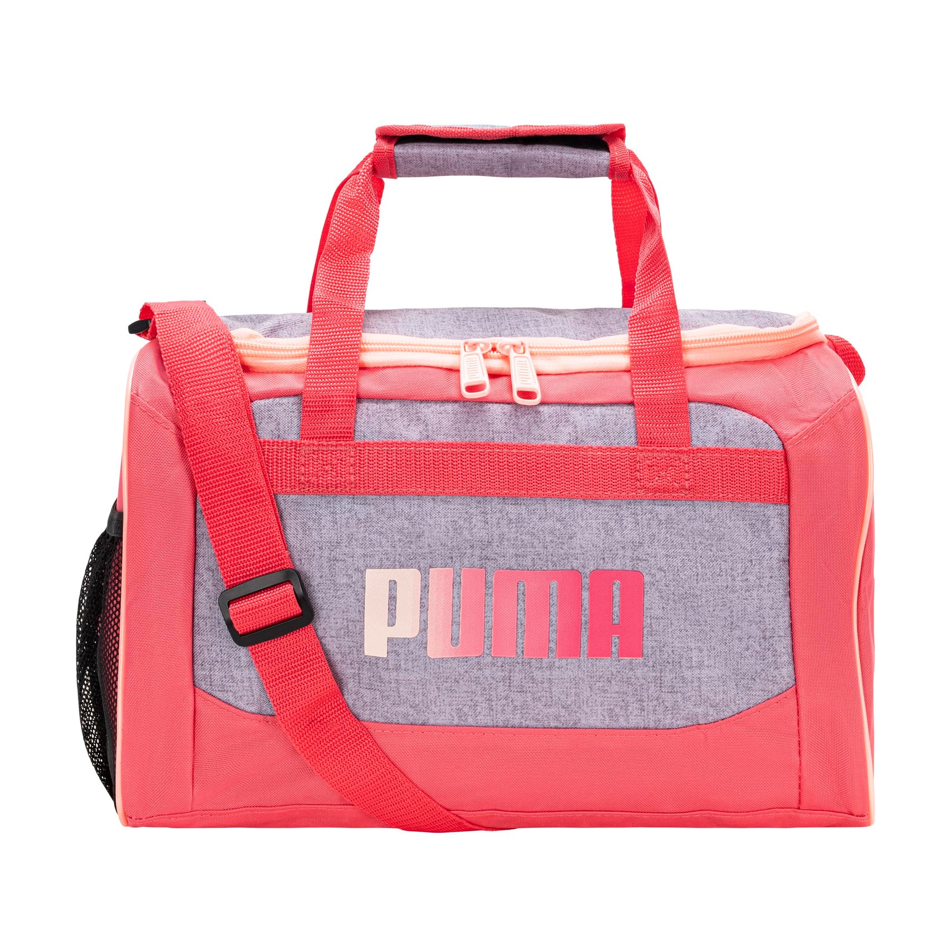 PUMA Kids' Evercat Transformation Duffel Bag, Grey/Pink, One Size