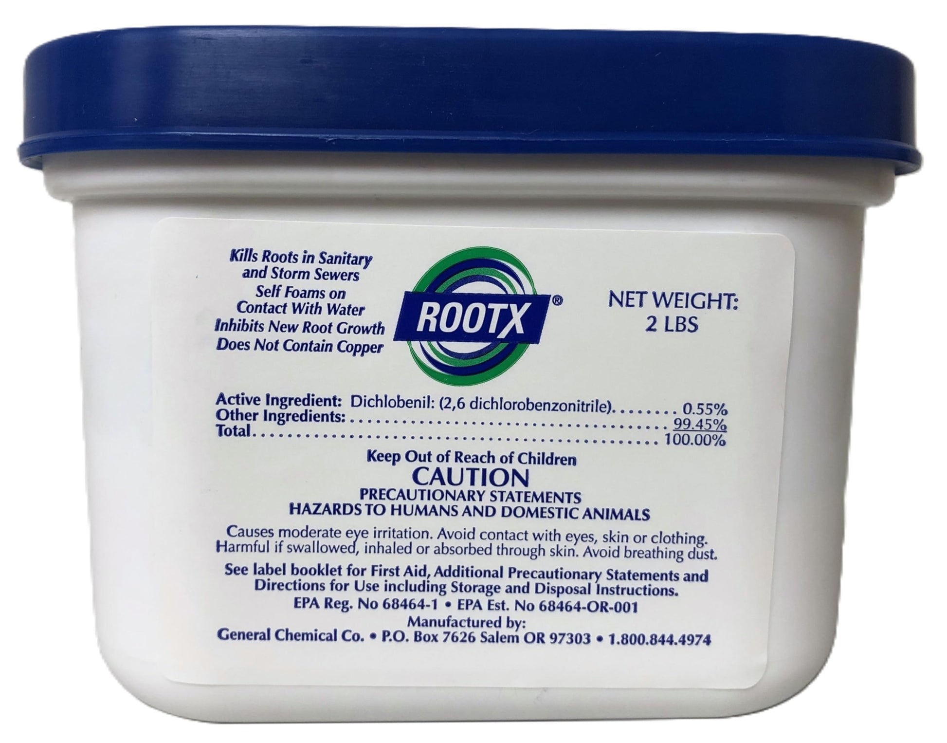 ROOTX - 2LB. JAR with Funnel/APPLICATOR Foaming Root Control for Sewer Lines and Septic Systems