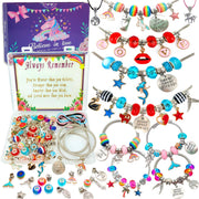 Charm-Armband/Schmuck-Bastelsets für Mädchen, Einhorn-Geburtstagsgeschenke, Kunsthandwerk-Spielzeug für 5 6 7 8 9 12 Jahre alte Mädchen