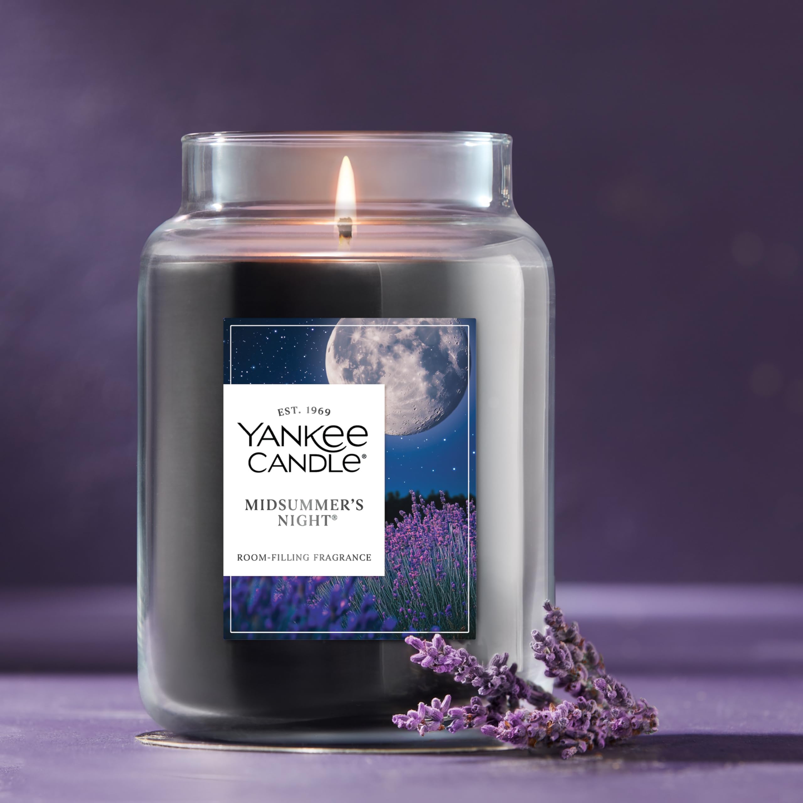 Yankee Candle Mid Summer's Night Scented Candle, 22oz Large Jar with up to 150 Hour Burn, Giftable