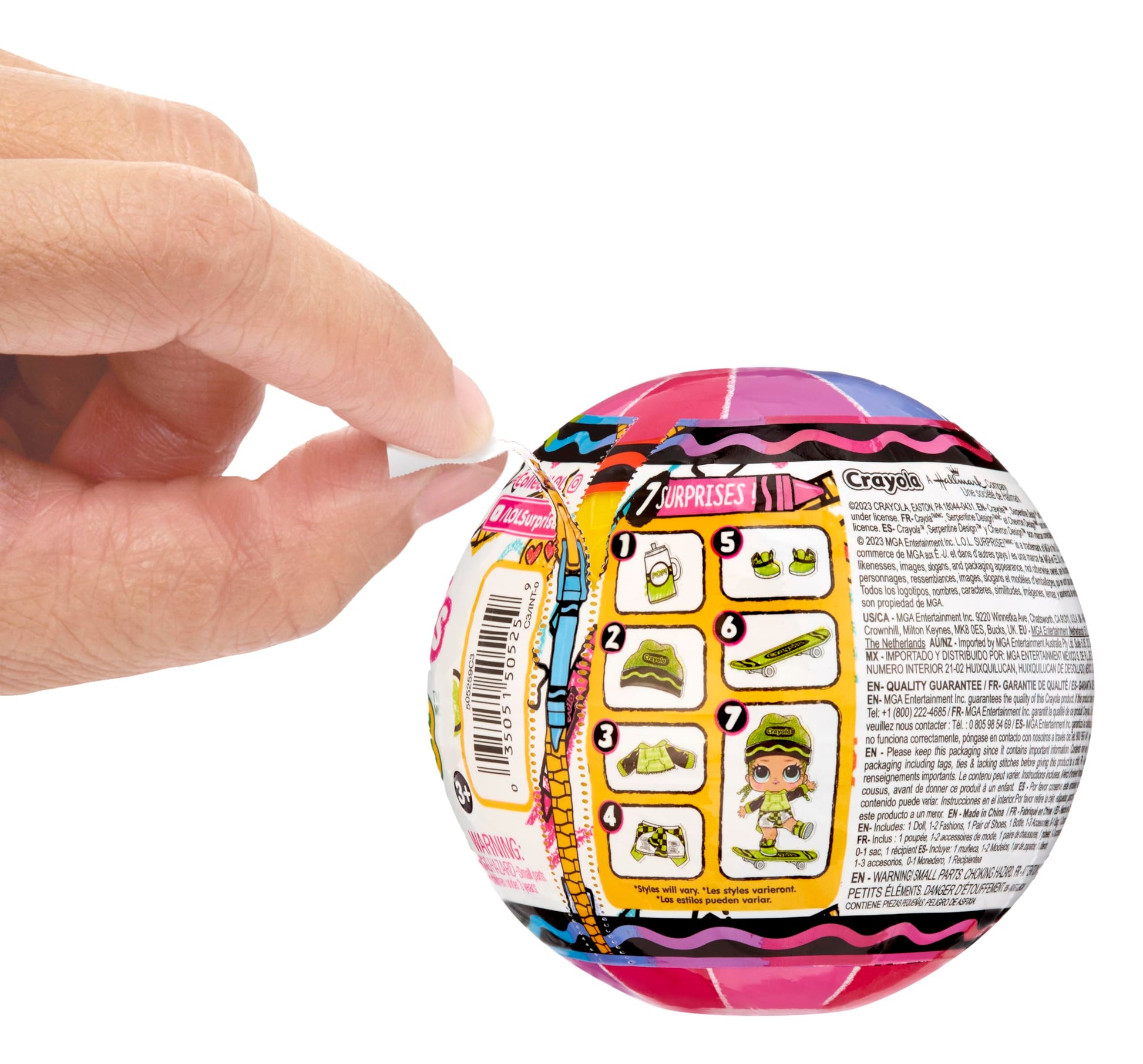 LOL Surprise Loves Crayola Tots - Collectible Doll, 7 Surprises, Crayon Color Theme, Limited Edition Small Doll, Great Toy Gift for Girls Ages 3+