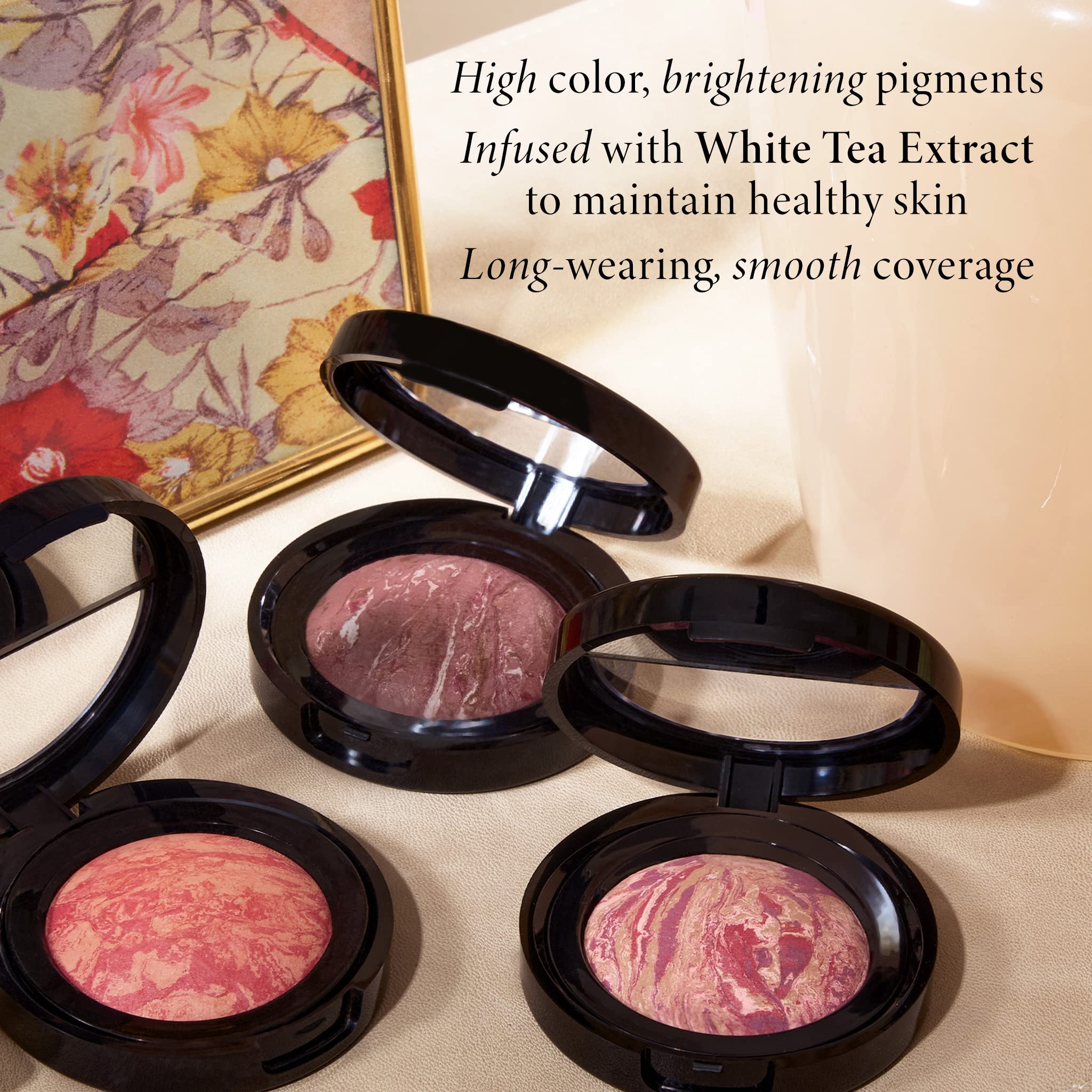 LAURA GELLER NEW YORK Baked Blush-n-Brighten Marbleized Blush for Cheeks - Pink Buttercream - Natural Finish - Buildable Color