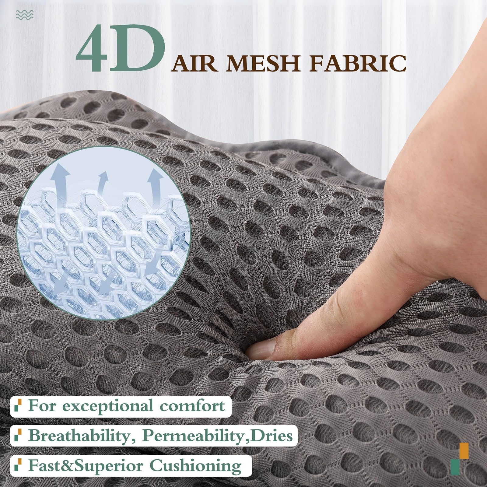 Bath Pillow RUVINCE Ergonomic Luxury Bathtub Pillow with Head,Neck, Shoulder and Back Support, 4D Bath Pillows for tub with 6 Powerful Suction Cups, Fits All Bathtub