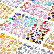 Mckanti 150PCS Armbandanhänger, Silber Armband Vergoldete Emaille Charms Anhänger für Halsketten Armband Schmuckherstellung und Basteln
