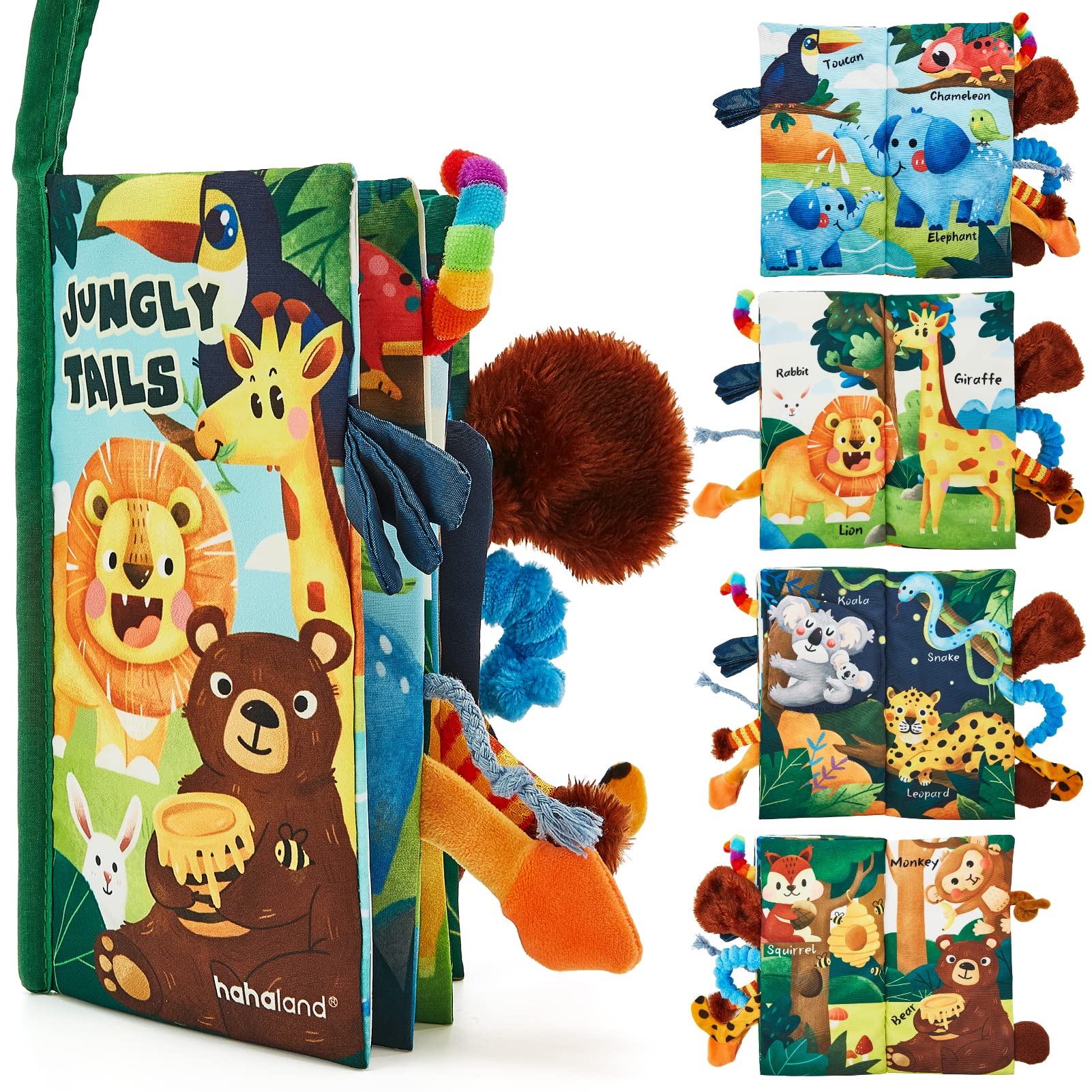 hahaland Baby Books 0-6 Months,Infant Tummy Time Toy Sensory Toys 6 to 12 Months Touch Feel Book Travel Toy Gifts for Boy Girl 0-3 Month Baby Shower Christmas Birthday Gifts Stocking Stuffers (Single)