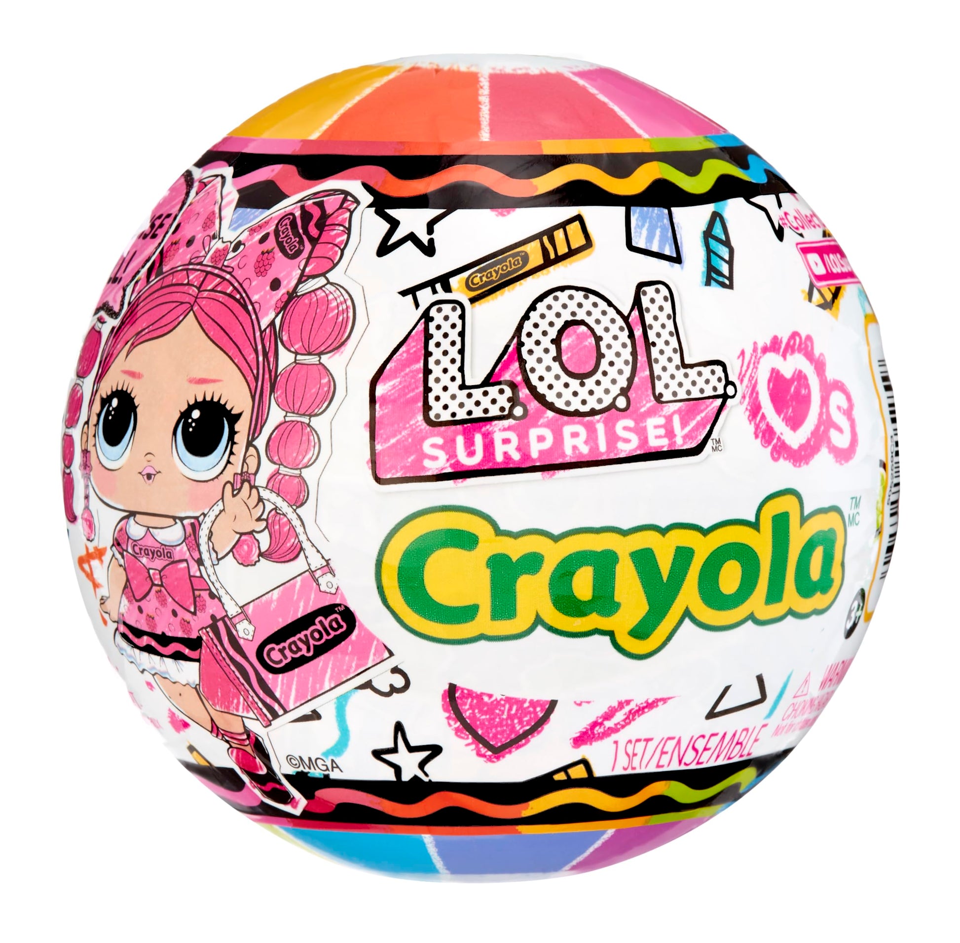 LOL Surprise Loves Crayola Tots - Collectible Doll, 7 Surprises, Crayon Color Theme, Limited Edition Small Doll, Great Toy Gift for Girls Ages 3+