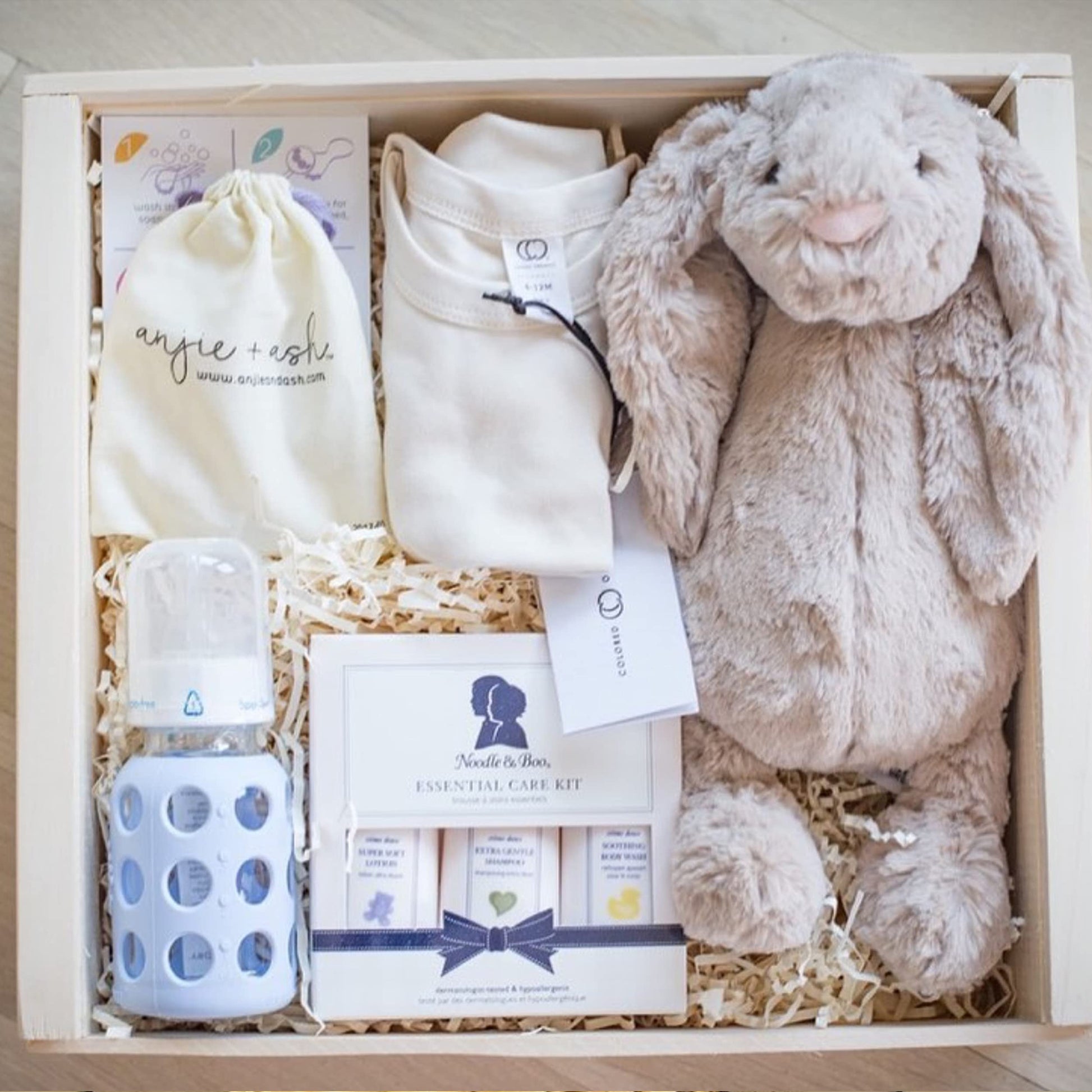 Noodle & Boo Essential Care 3 Piece Kit Super Soft Baby Lotion, Extra Gentle Shampoo and Soothing Body Wash, 2 Oz of each