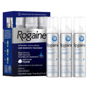 Men's Rogaine 5% Minoxidil for Men Foam, Clinically Proven Regrowth for Thinning Hair, Topical Hair Loss Treatment, Unscented Topical Aerosol, Results in 8-16 Weeks, 3-Month Supply, 3 x 2.11 oz