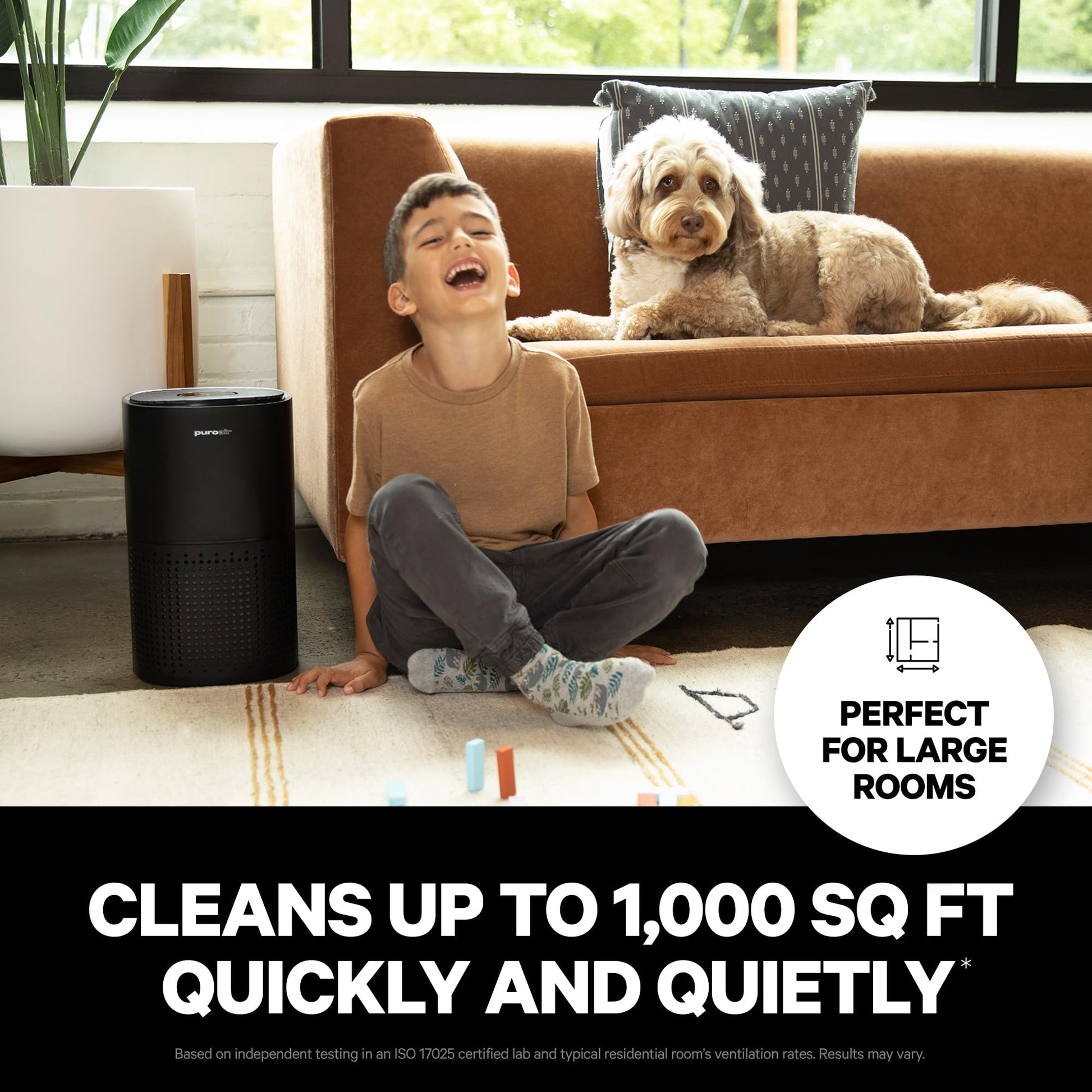 PuroAir 240 HEPA Air Purifier for Home Large Rooms - Covers Up To 1,000 Sq Ft - Filters Up To 99.9% of Pollutants, Smoke, Pollen, Dust - Quiet HEPA Air Filter - Air Purifiers for Bedroom