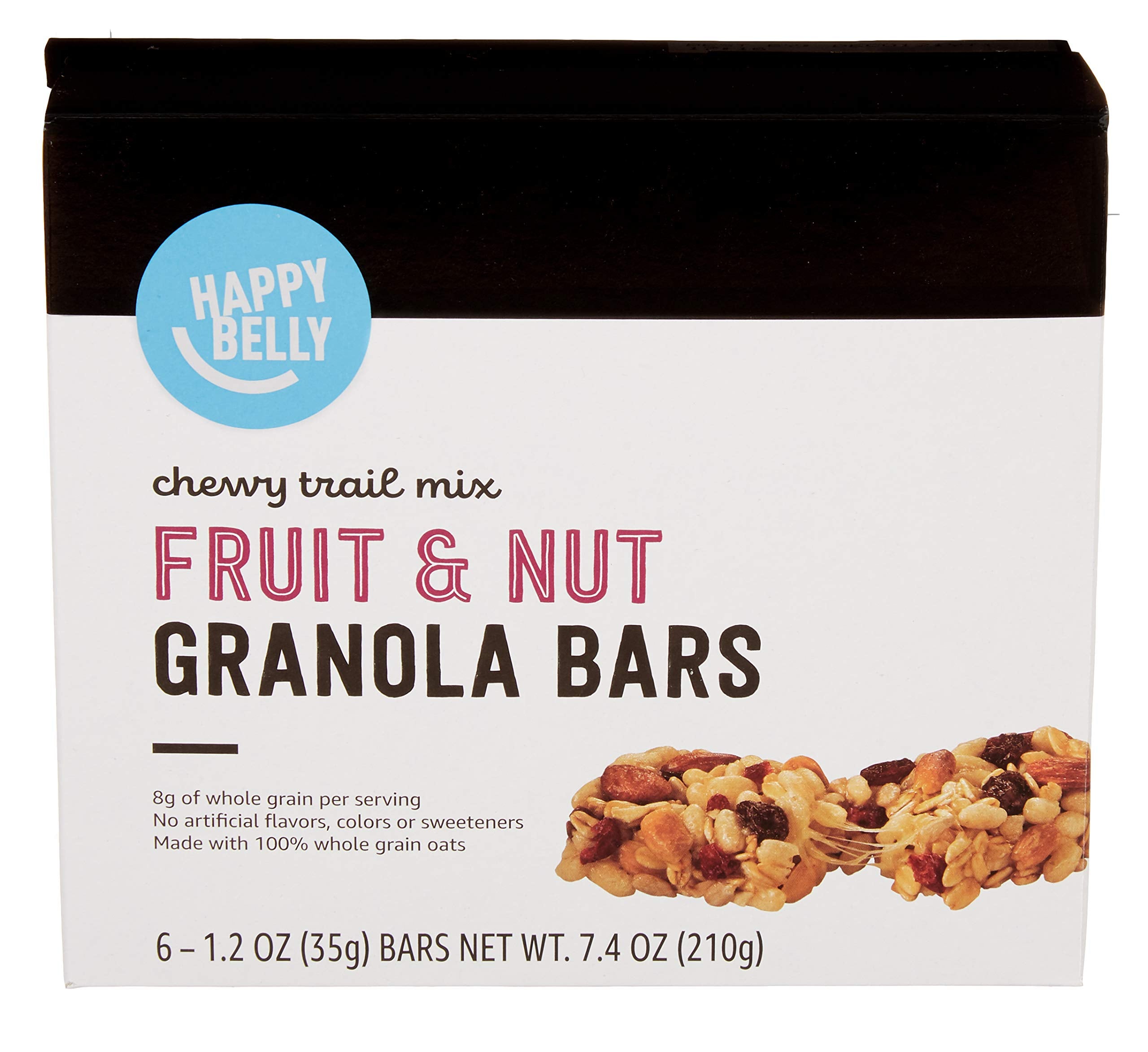 Brand - Happy Belly Fruit & Nut Chewy Trail Mix Granola Bars, 6 Count