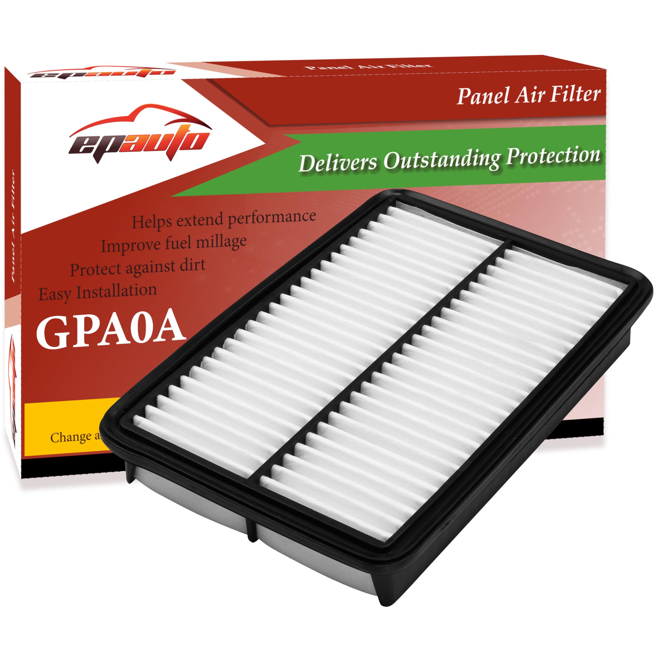 EPAuto GPA0A (PE07-13-3A0A) Motorluftfilter, Ersatz für Mazda CX-5 2.0L/2.5L, Mazda 6, Mazda 3 – Passend für SkyActiv und Saugmotor Modelle (2012–2025)