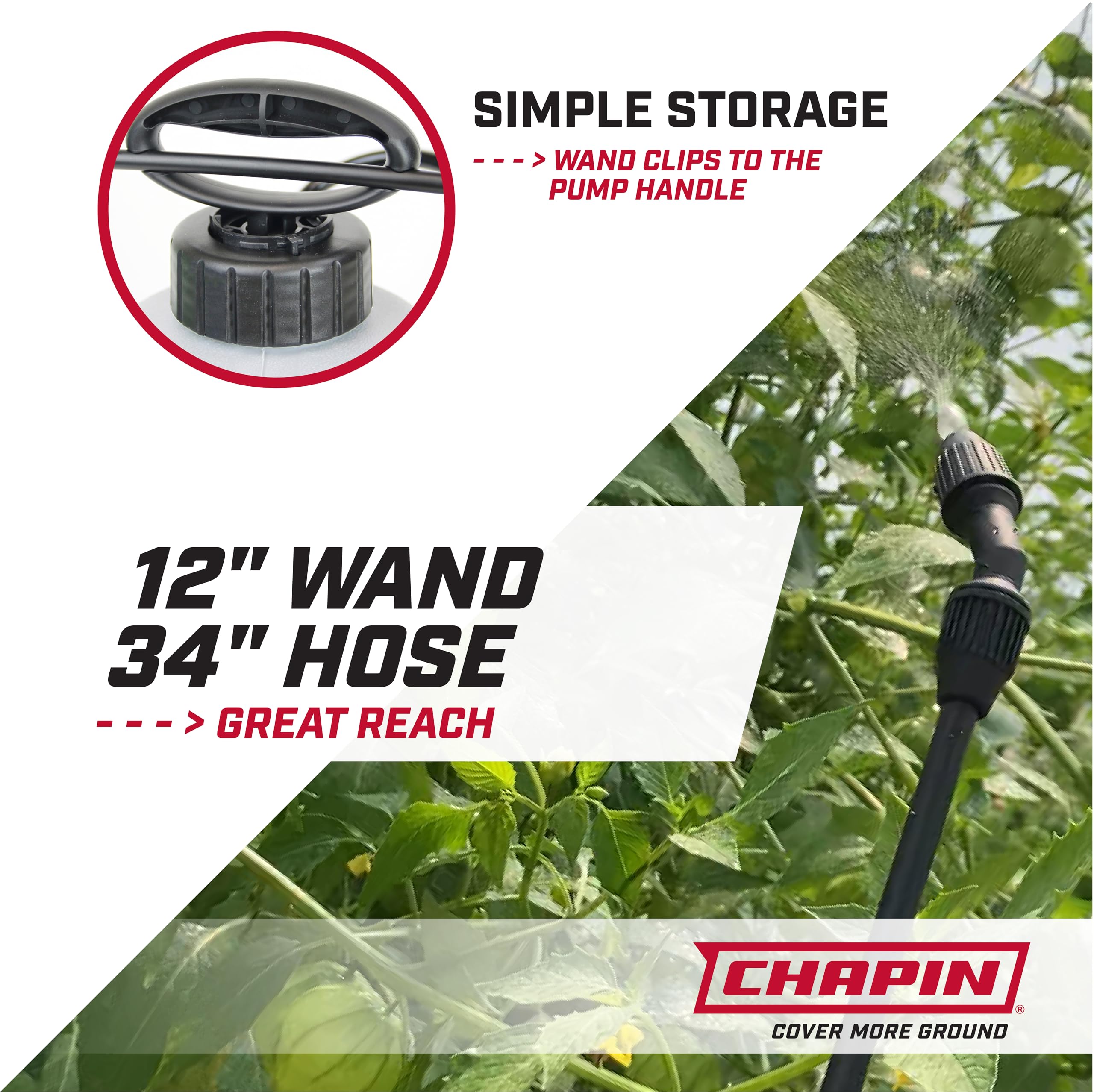 Chapin International 16144 1 Gallon Multipurpose Sprayer for Lawn, Home and Garden,Translucent White