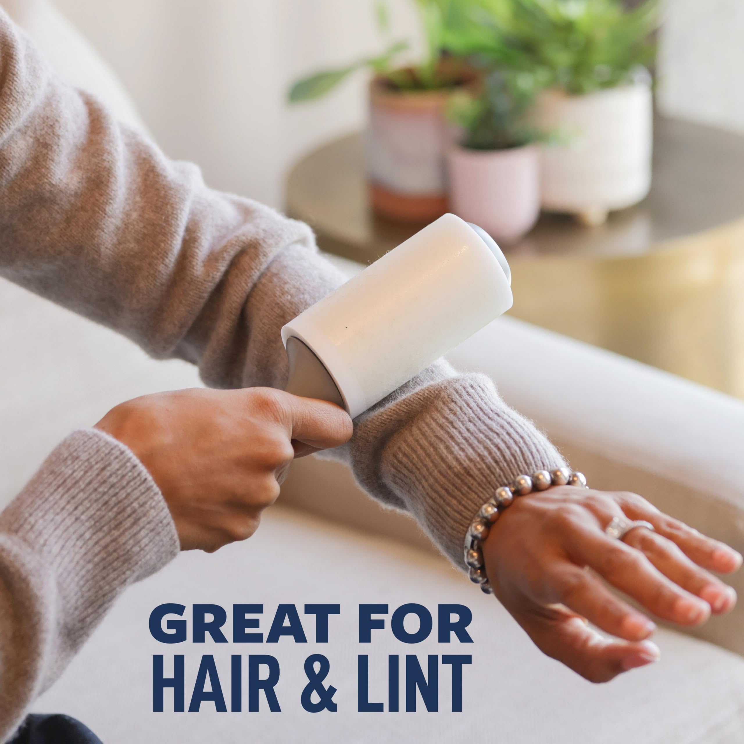 Scotch-Brite Everyday Clean Lint Roller, 3 Pack, Lint Remover for Pet Hair, Dark Clothes, Furniture, and Dusty Surfaces, Picks Up Fur & Fluff in Your Home, Car & Office, 300 Adhesive Sheets Total