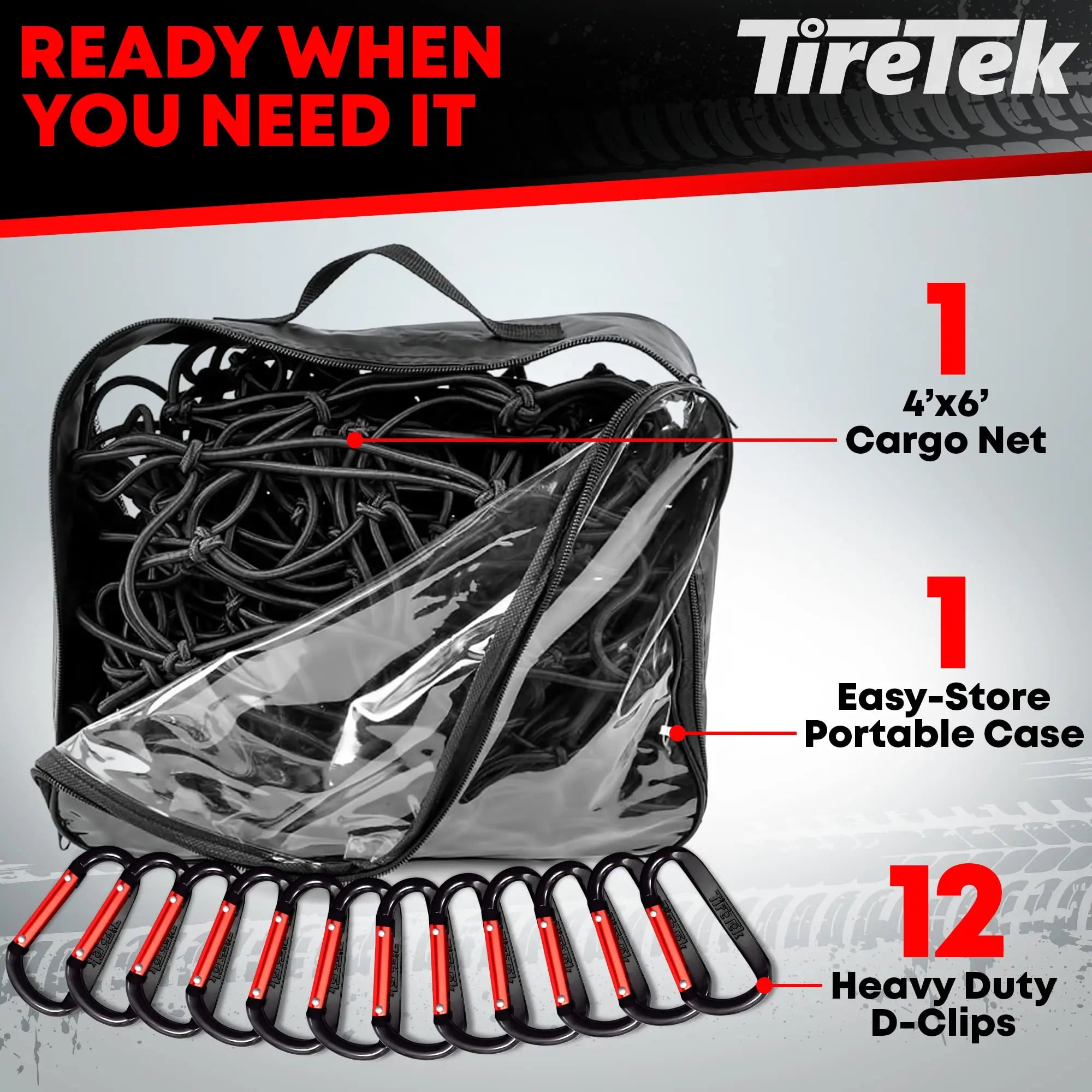 Cargo Net for Pickup Truck Bed (4' x 6' Stretches to 8' x 12') Heavy Duty Pickup Truck Bed Accessories - 12 Metal Carabiners, Bungee Mesh Accessory with Strap Hooks for SUV, Trailer Tarp