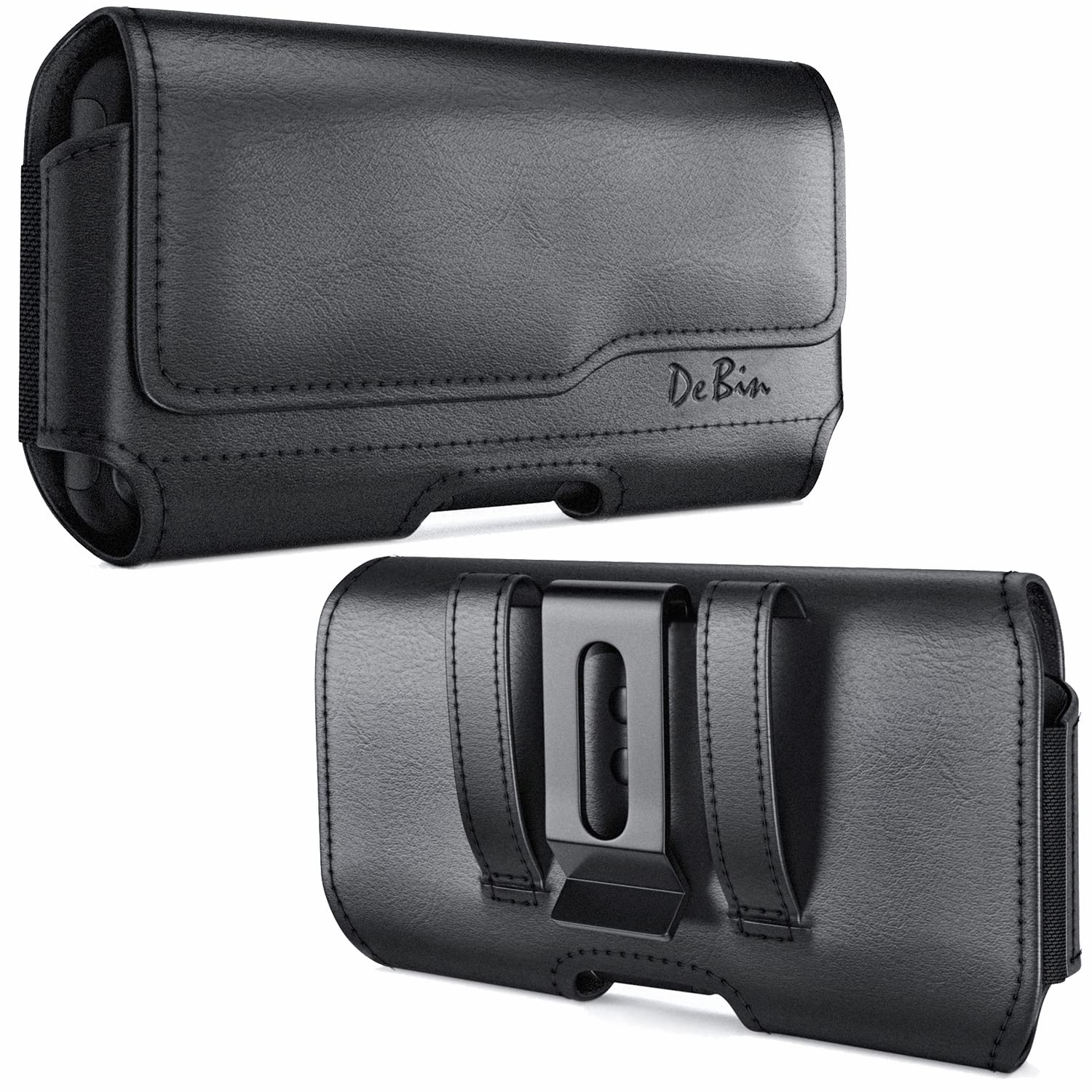 DeBin Holster for iPhone 16 Pro 16e 15 15Pro 14 13 12 11 Xs 10 X XR – Cell Phone Belt Holder Case with Clip for Men Women Pouch (Fits Protective Cover on) Black