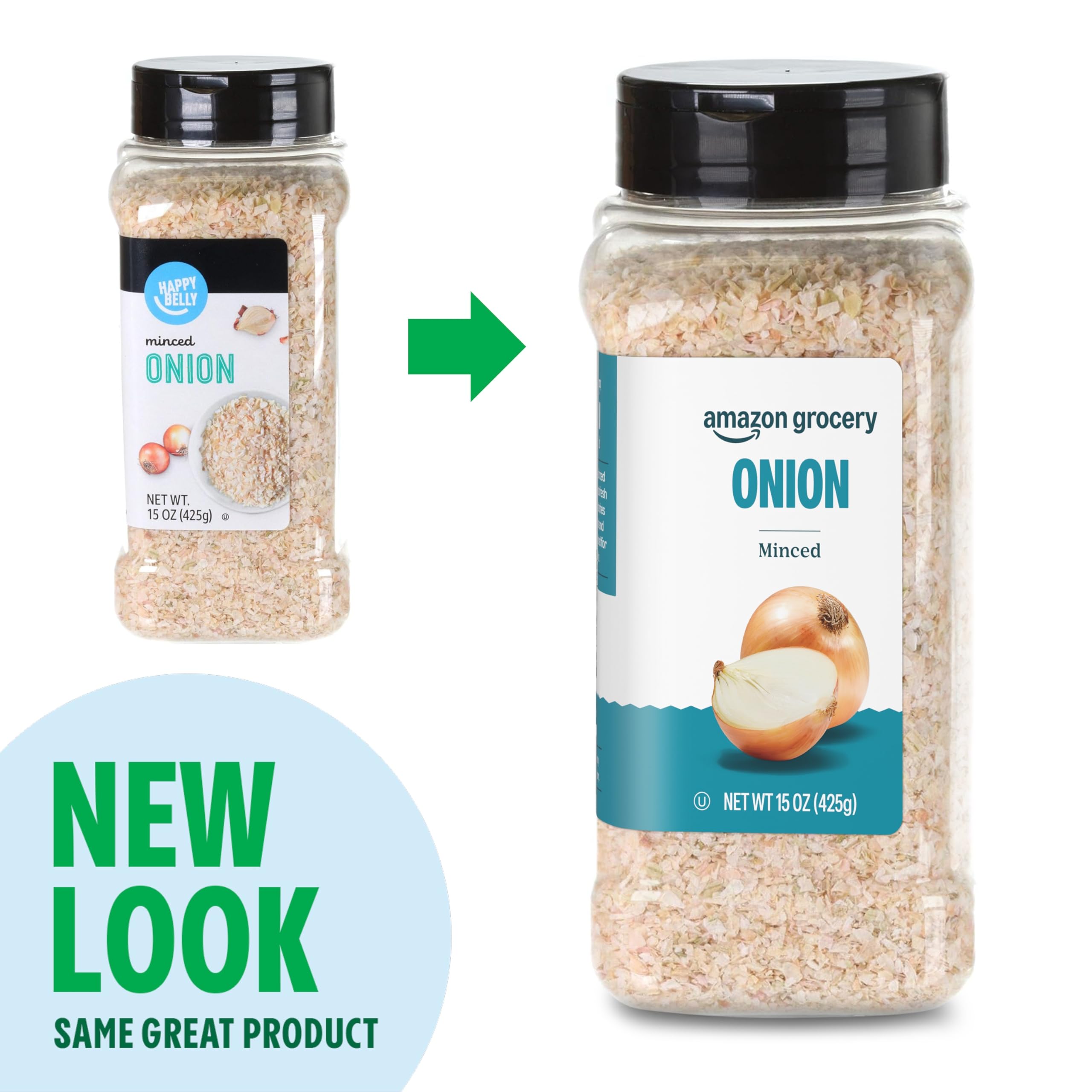 Amazon Grocery, Minced Onion, 15 Oz (Previously Happy Belly, Packaging May Vary)