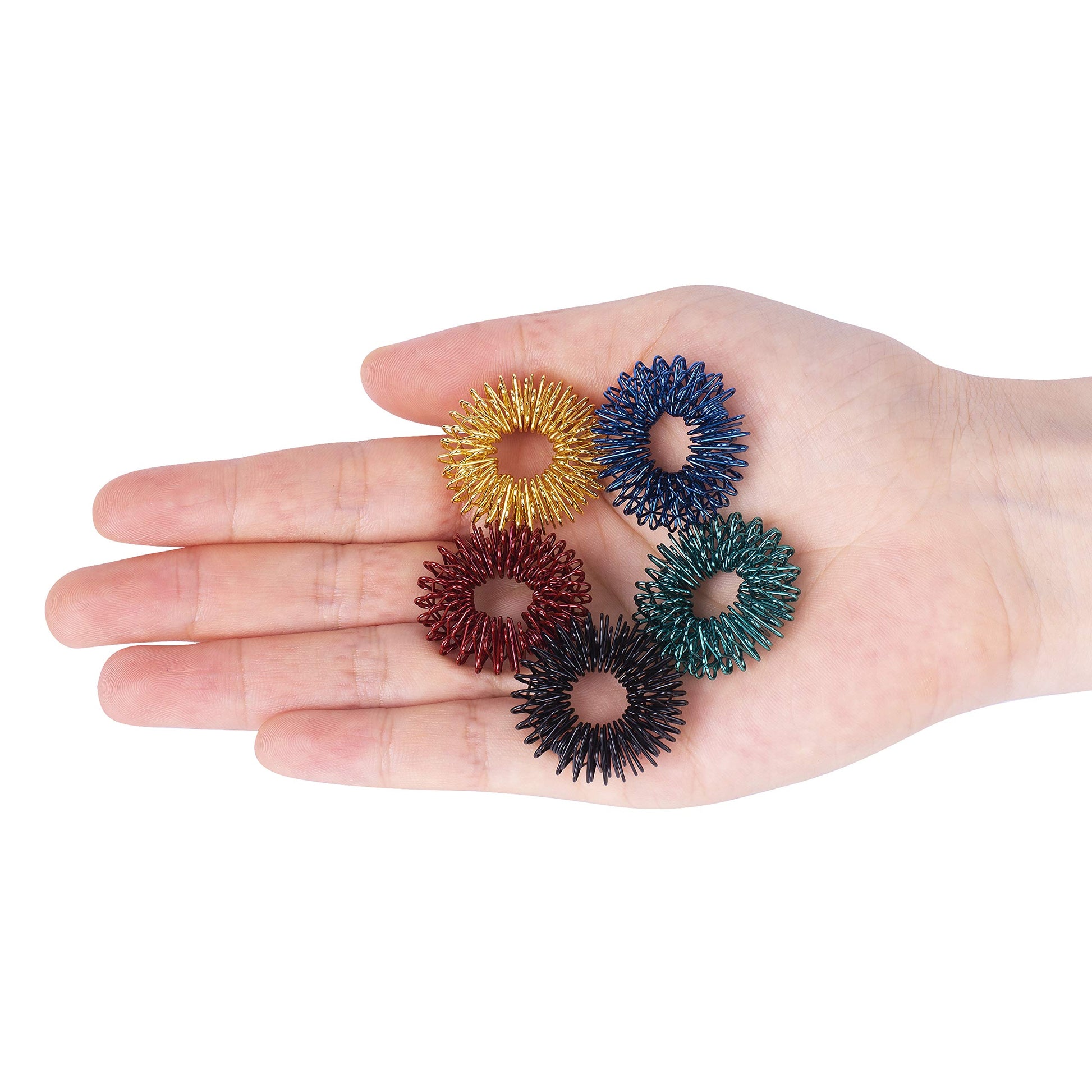 Mr. Pen- Spiky Sensory Rings, 10 Pack, Stress Relief Fidget Sensory Toys, Fidget Rings, Fidget Ring for Anxiety, Stress Relief Rings, Massager for Fidget ADHD Autism, Back to School Supplies