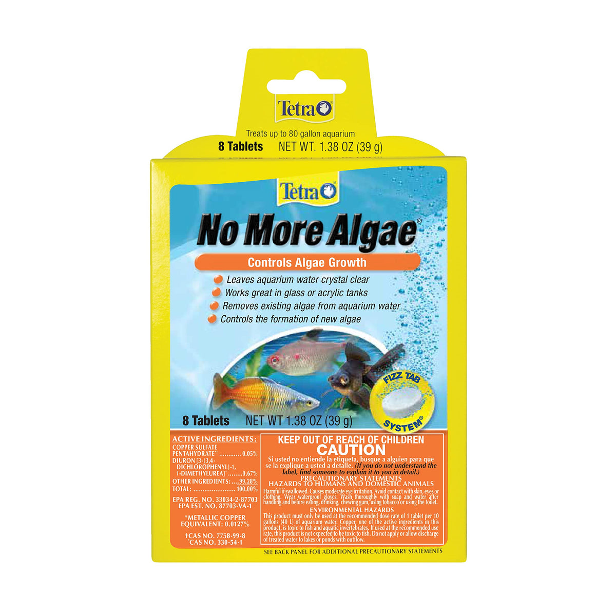 Tetra No More Algae Tablets, 8 tablets, Controls Algae in Aquariums